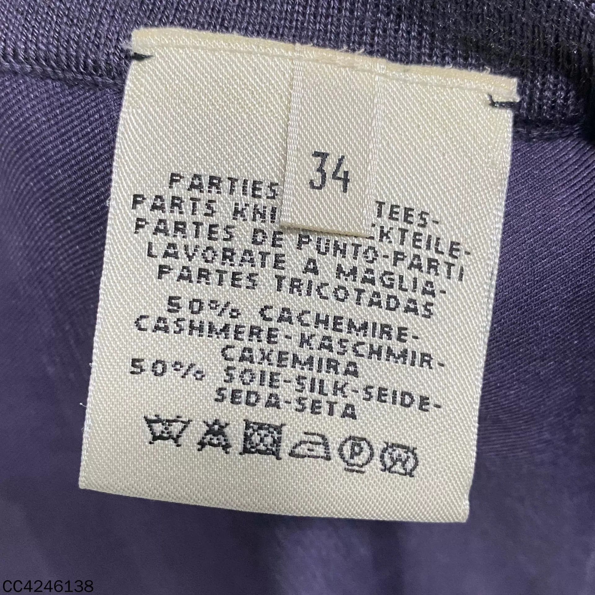 Hermes HERMES Indigo silk cashmere long cardigan size 34 Size XS / US 0-2 / IT 36-38 - 4 Thumbnail