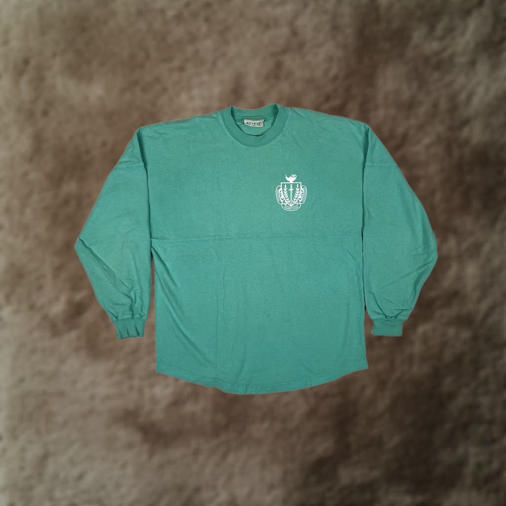 ESPIRIT VINTAGE Panhellenic UC Santa Barbara Long Sleeve Spirit Jersey Shirt Women S Teal Blue 90s College Spirit Size S / US 4 / IT 40 - 1 Thumbnail