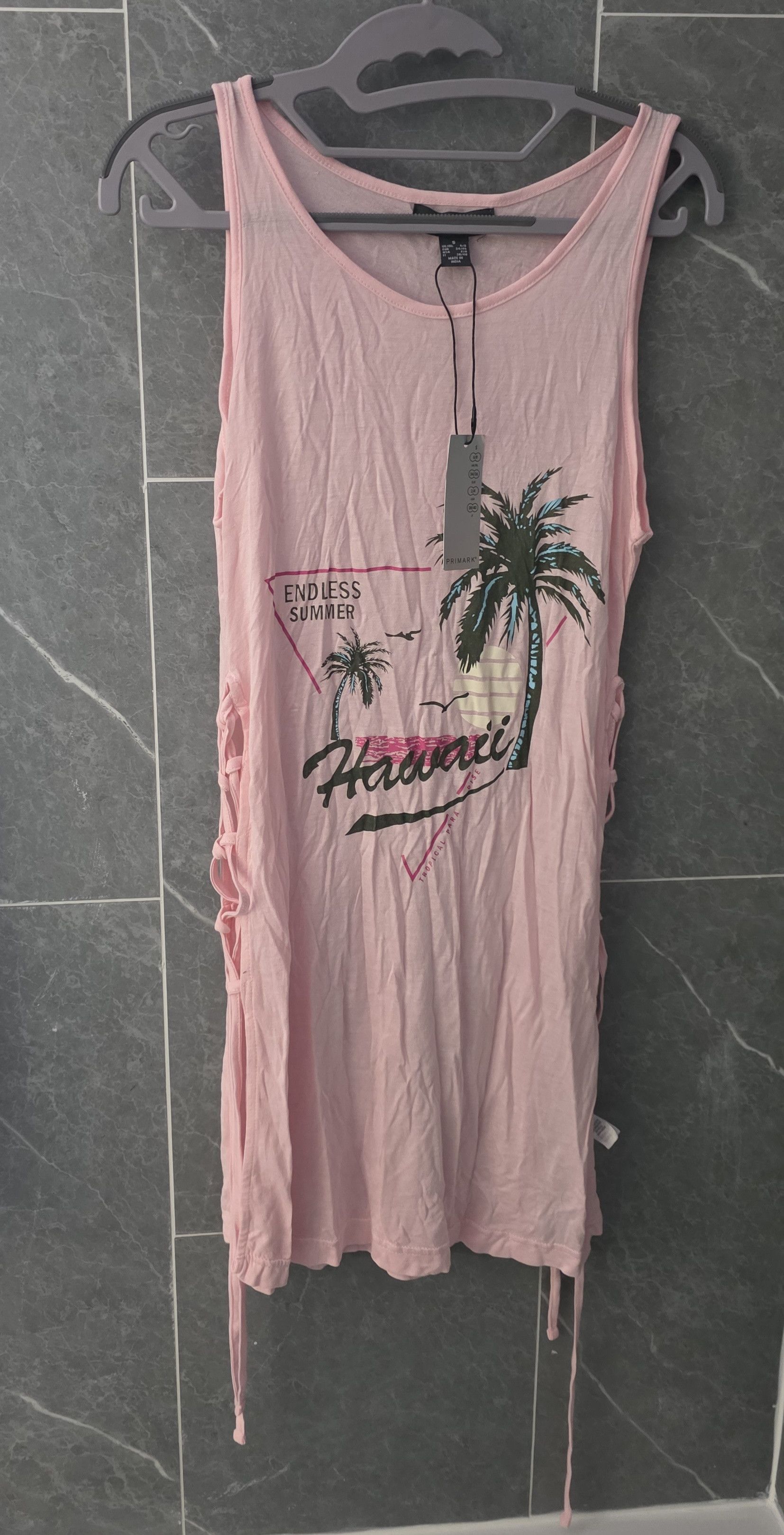 Other NWT Primark Hawaii Tropical Paradise Pink Swim Cover Up S Size ONE SIZE - 1 Thumbnail