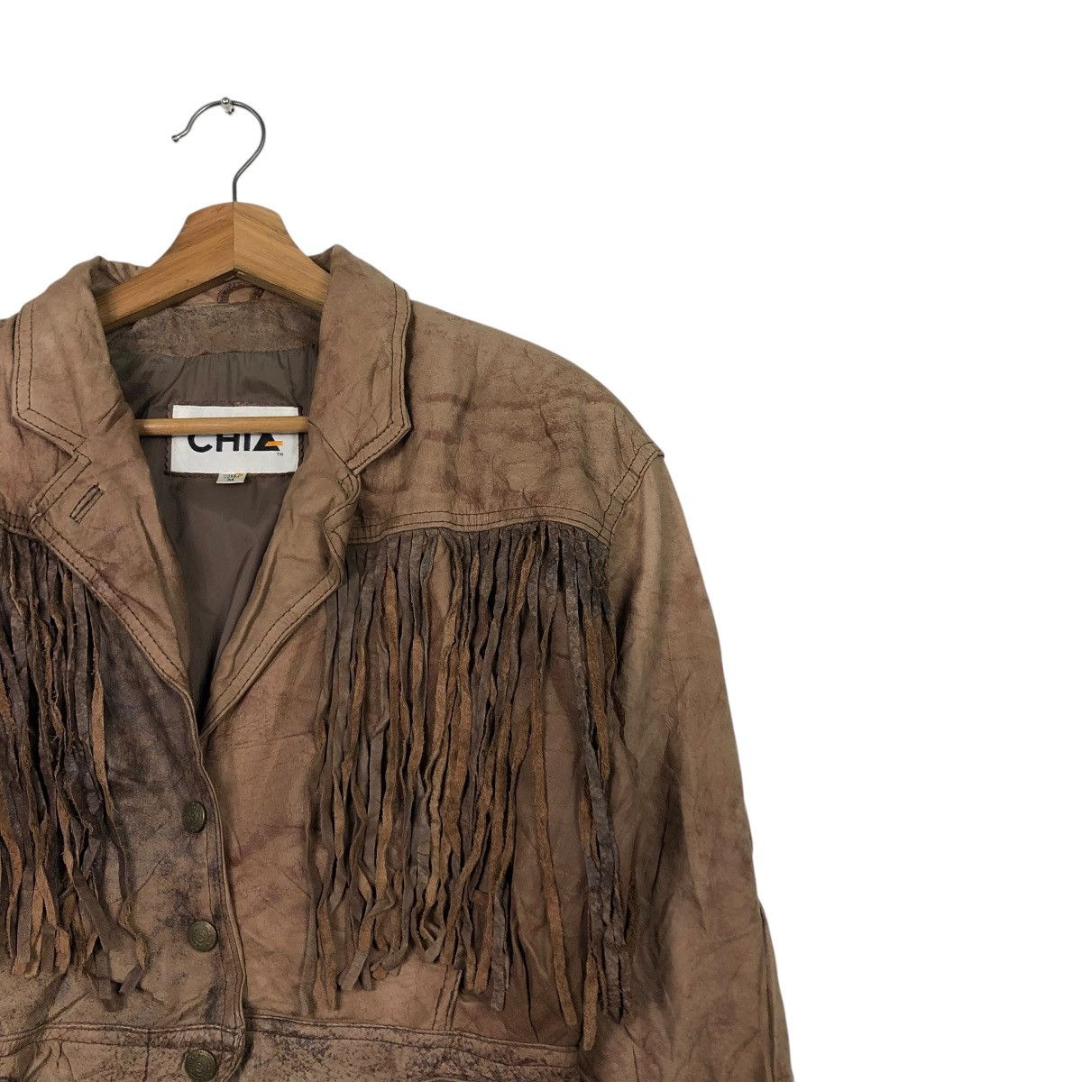 Japanese Brand 🔥VINTAGE CROPPED LEATHER JACKET RIOT RIOT DESIGN CHIA Size US M / EU 48-50 / 2 - 6 Thumbnail