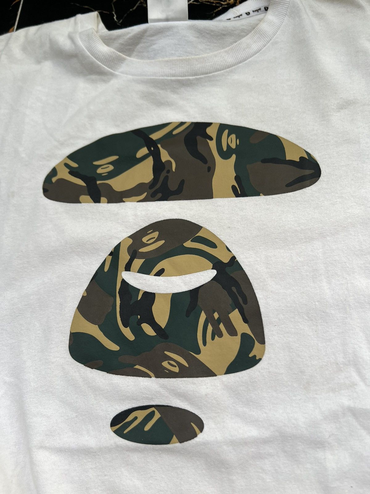 Aape × Vintage AAPE BY A BATHING APE CAMO BIG LOGO Y2K RARE TEE Size US XL / EU 56 / 4 - 10 Thumbnail
