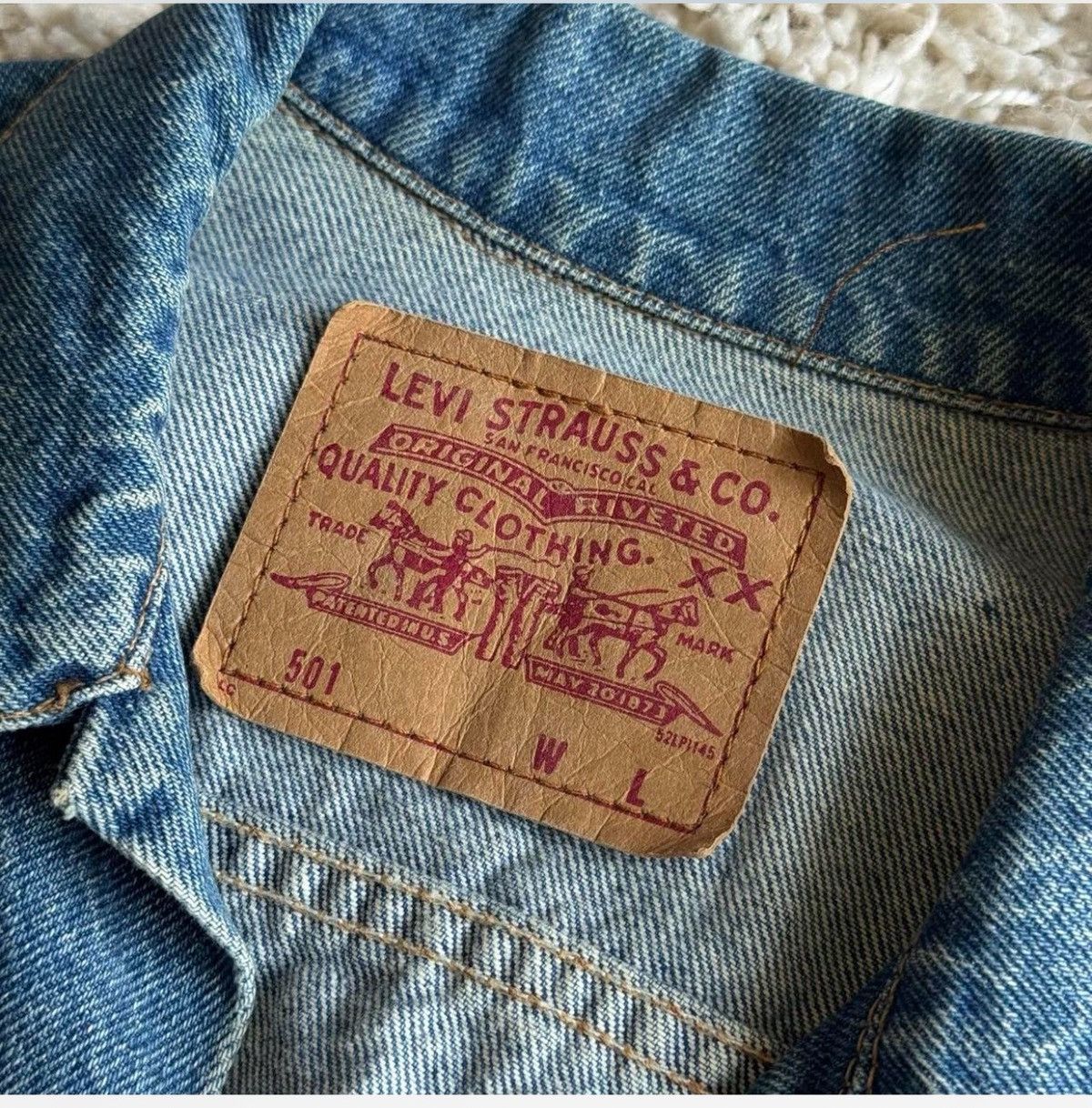 Levi's Vintage 1970 Orange Tag Levi’s 501 Denim Trunker Jacket Size US M / EU 48-50 / 2 - 5 Thumbnail