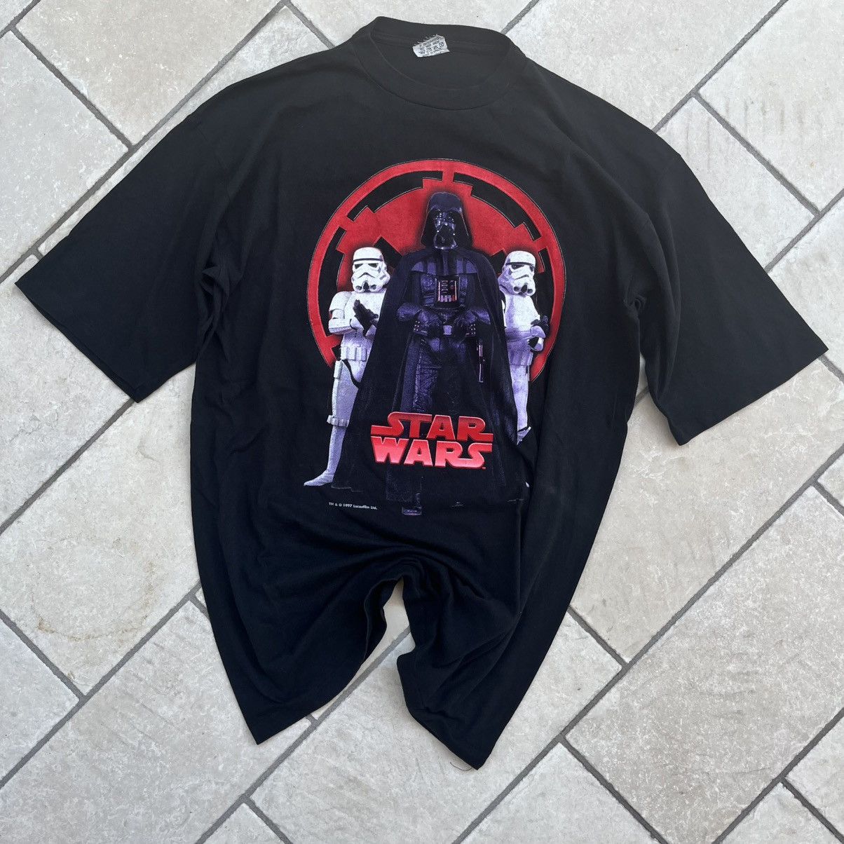 Vintage Vintage 1997 Star Wars Darth Vader single stitch tee XL Size US XL / EU 56 / 4 - 1 Thumbnail