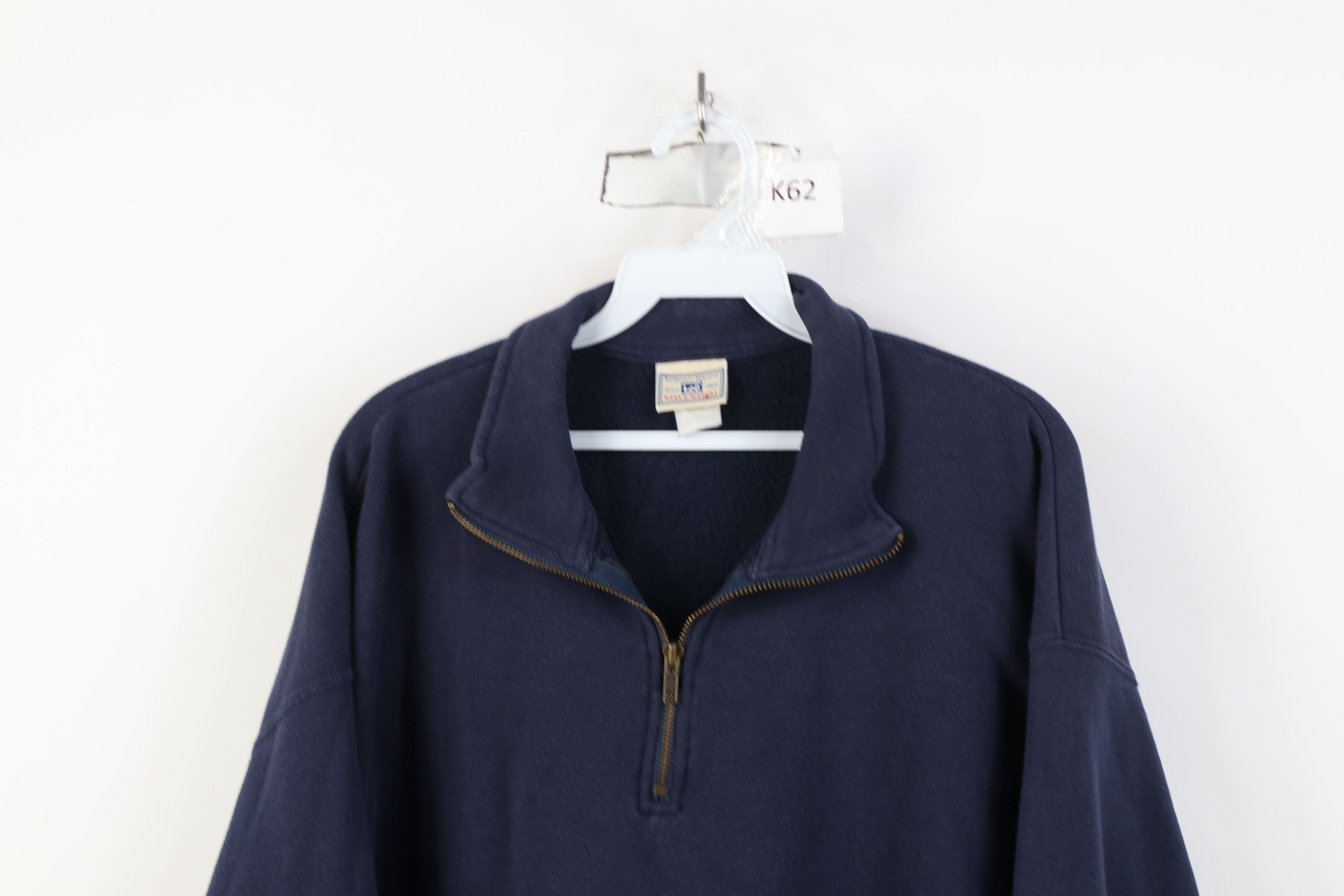 Vintage Vintage 90s Streetwear Heavy Half Zip Pullover Sweatshirt Size US XL / EU 56 / 4 - 2 Thumbnail