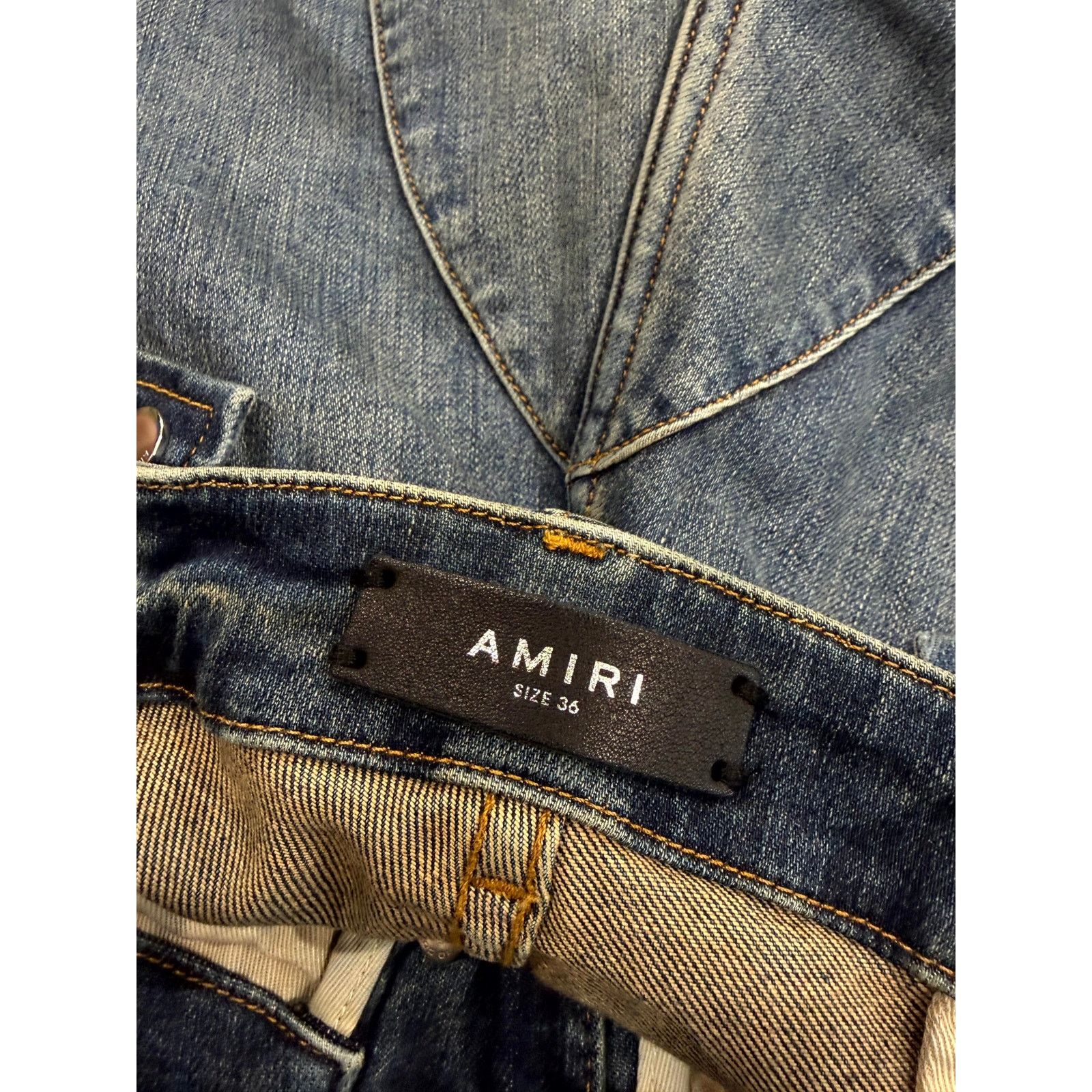 Amiri Amiri Denim Dark Wash Cargo Pants Size US 36 / EU 52 - 3 Thumbnail