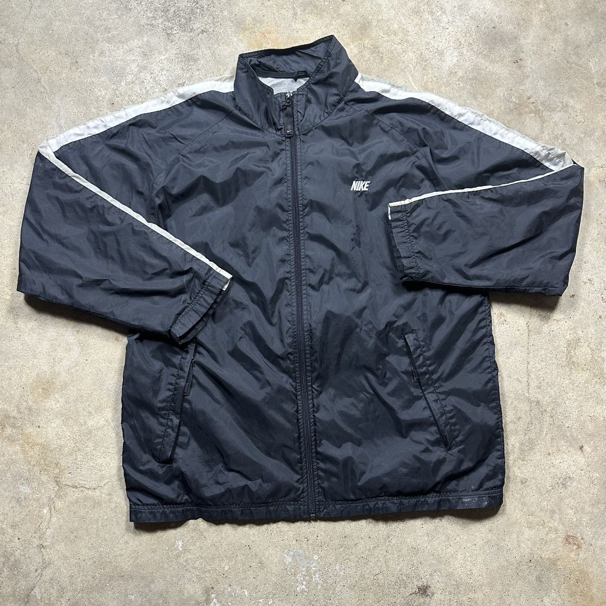 Nike Vintage Y2K Silver Tag Black Nike Zip Up Windbreaker Size L Size US L / EU 52-54 / 3 - 1 Thumbnail