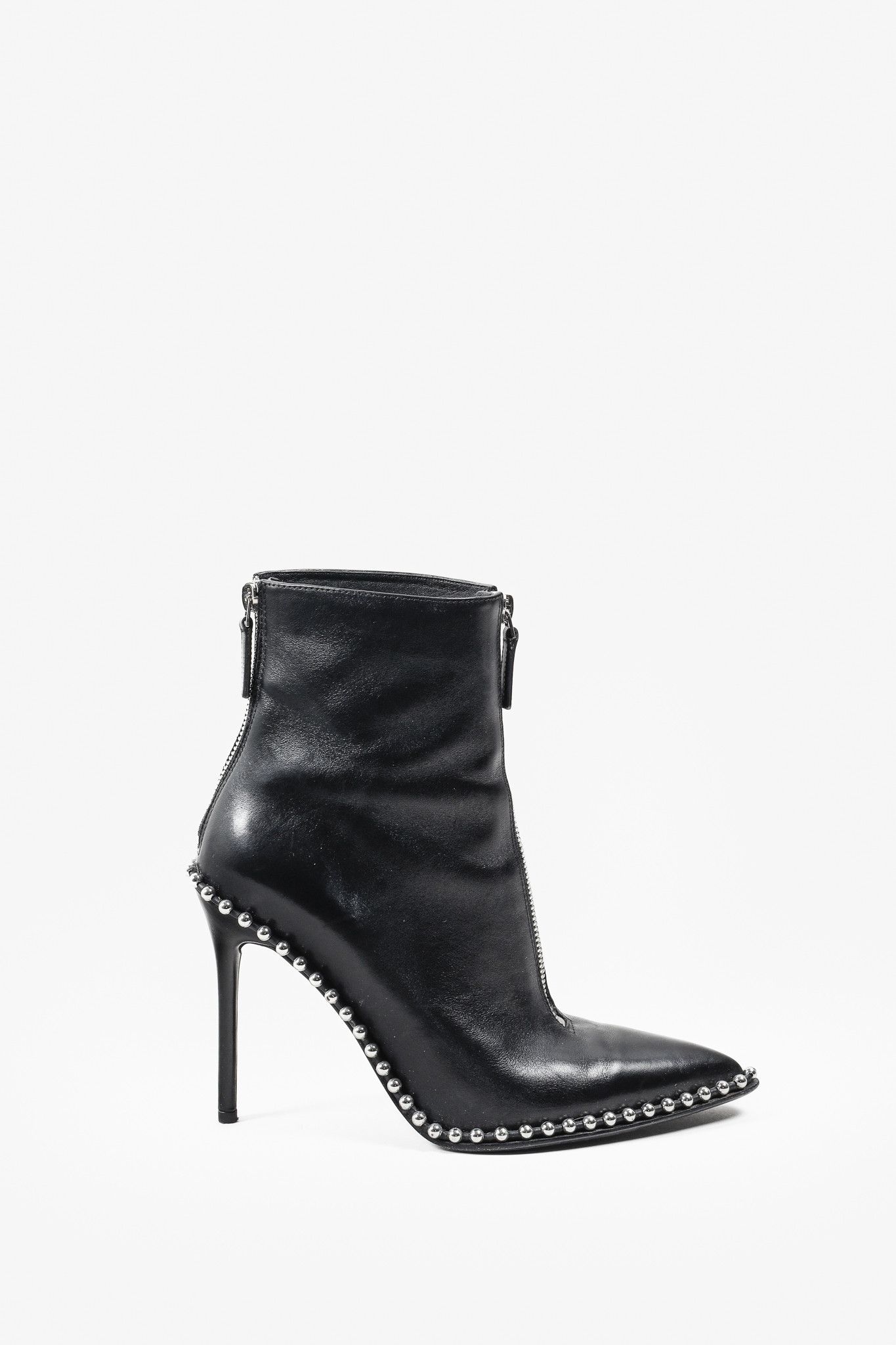 Alexander Wang Black Leather Eri Studded Ankle Boots
