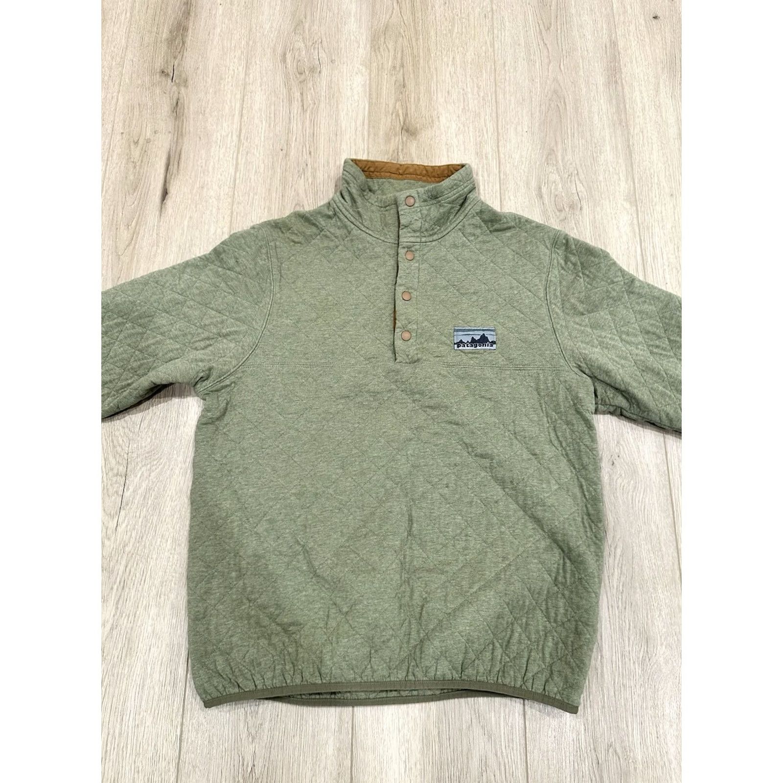 Patagonia Patagonia Sweater Pullover Mens Small Green Knit Mock Neck Quilted Logo Retro Diamond Quilt Jacket Jacket? Size US S / EU 44-46 / 1 - 3 Thumbnail