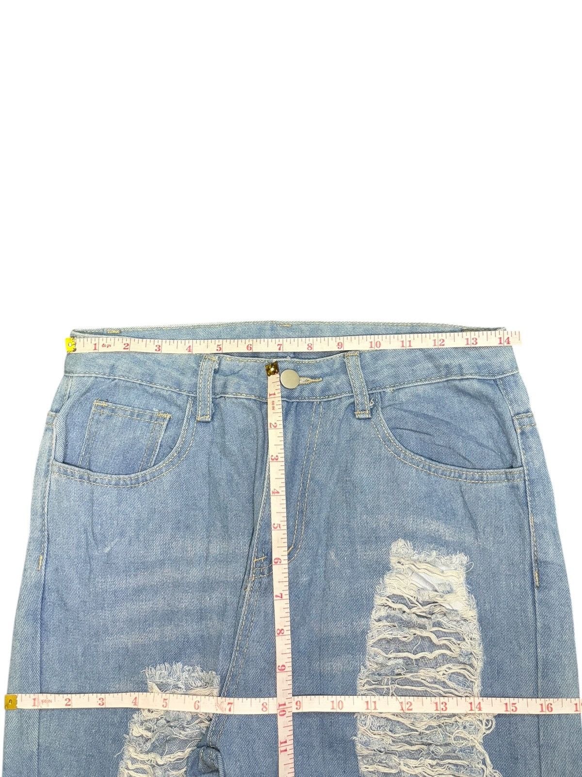 Hysteric Glamour Vintage Japanese Brand Heavy Distress Flare Jeans Size 28" / US 6 / IT 42 - 6 Thumbnail