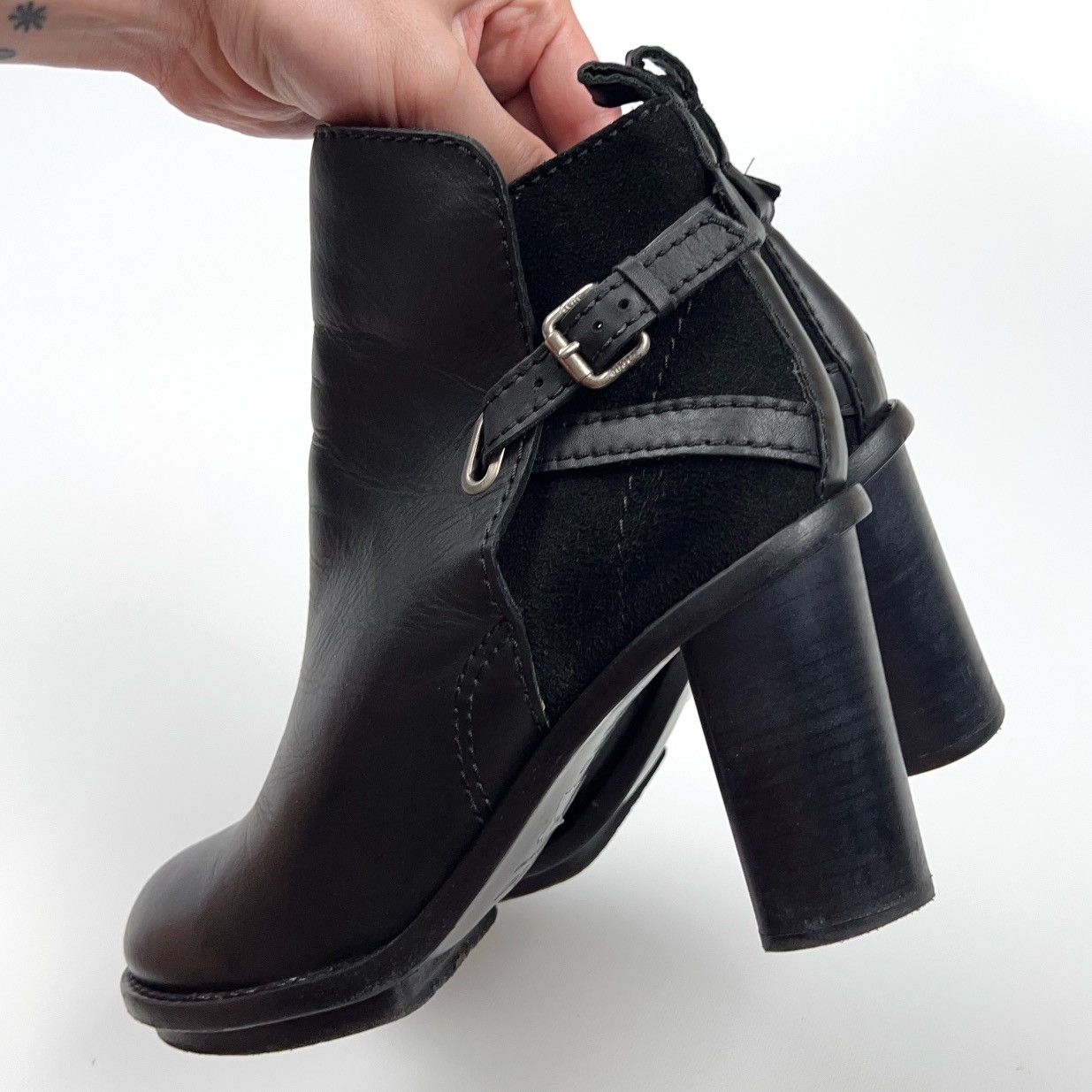 Acne Studios Acne Studios Black Leather Ankle Boots Shoes Size US 10 / IT 40 - 6 Thumbnail
