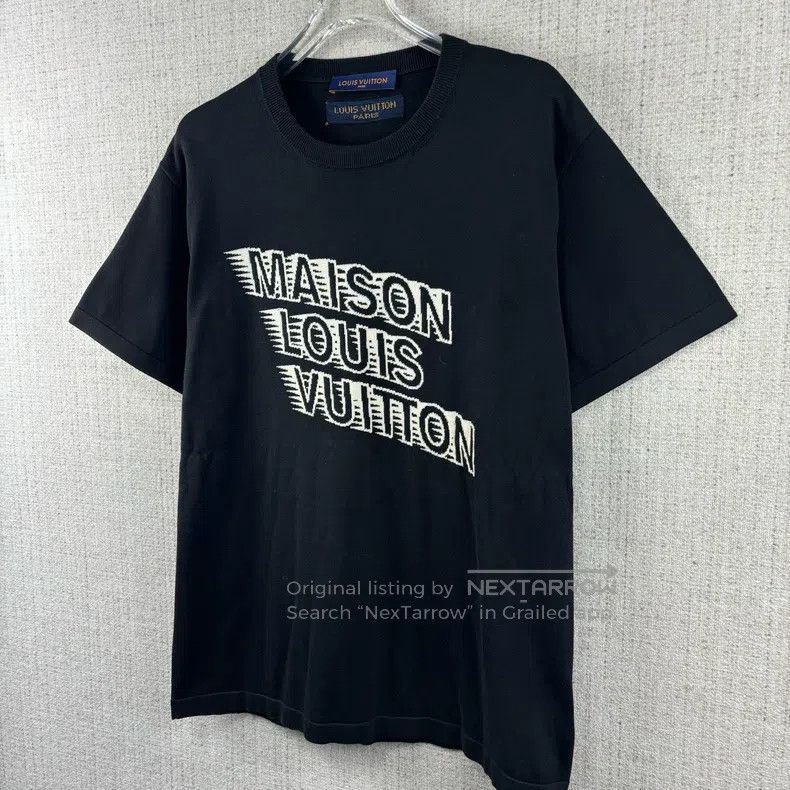 Louis Vuitton Louis Vuitton Logo jacquard knit crewneck short sleeves Size US XL / EU 56 / 4 - 2 Thumbnail