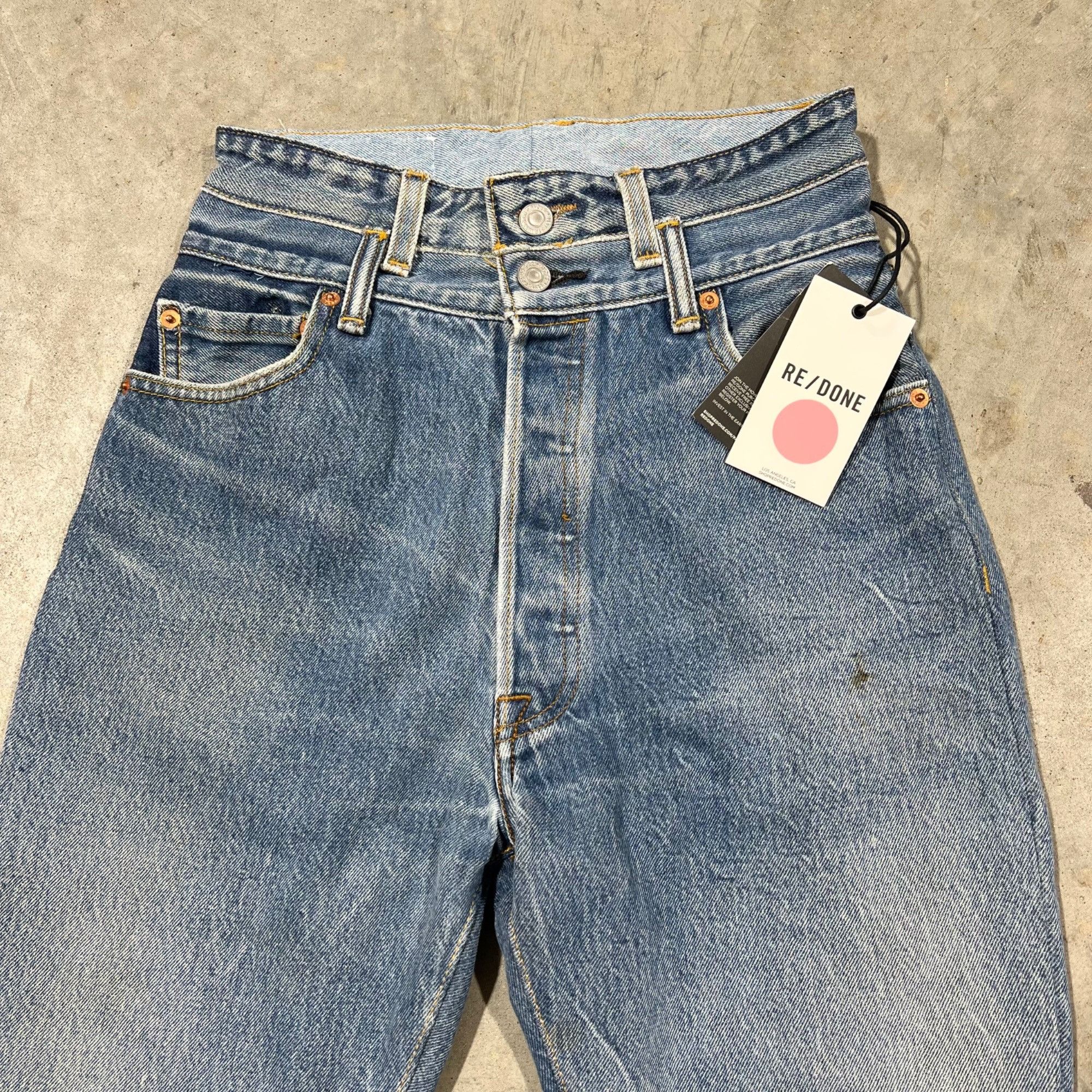 Levi's × RE/DONE $943 NWT RE/DONE x LEVI'S Double Waisted Drainpipe Sz 25 Size 25" / US 0 / IT 36 - 4 Thumbnail
