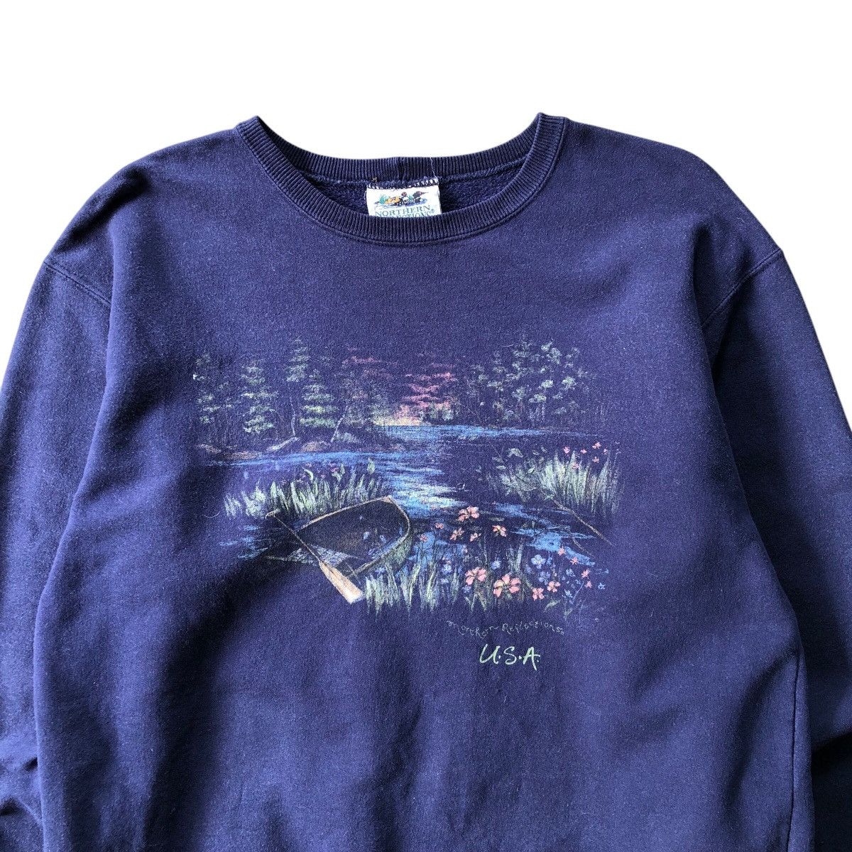 Northern Reflections × Vintage NORTHEN REFLECTIONS Nice Photoprint Sweatshirt Size US L / EU 52-54 / 3 - 2 Thumbnail
