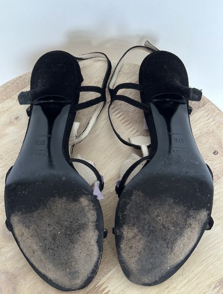 Prada Prada Tulip Floral suede strap sandals heels Size US 7.5 / IT 37.5 - 7 Thumbnail