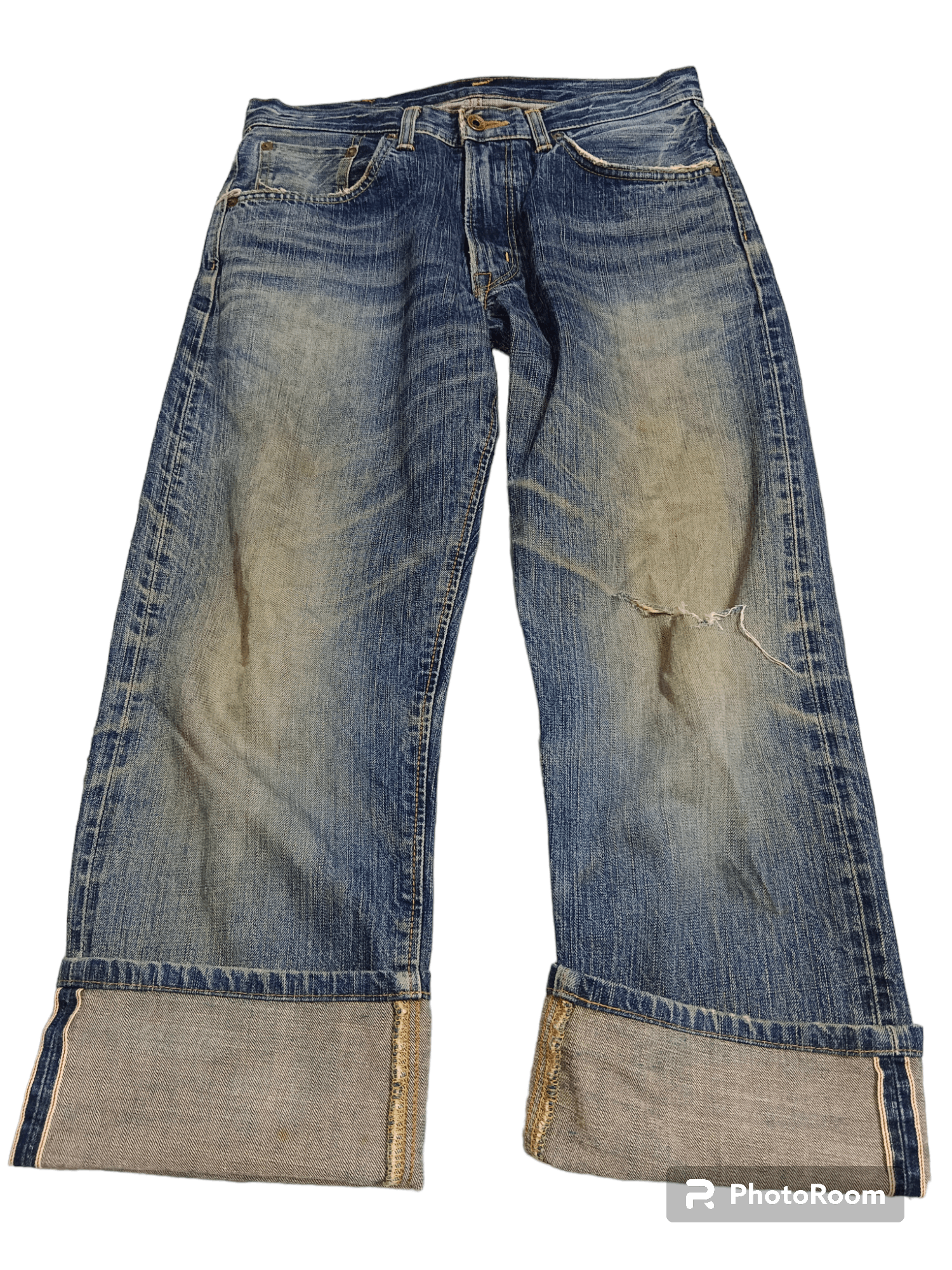 Edwin 90's❗Edwin 505ZX Selvedge Distressed Denim Size US 30 / EU 46 - 2 Thumbnail