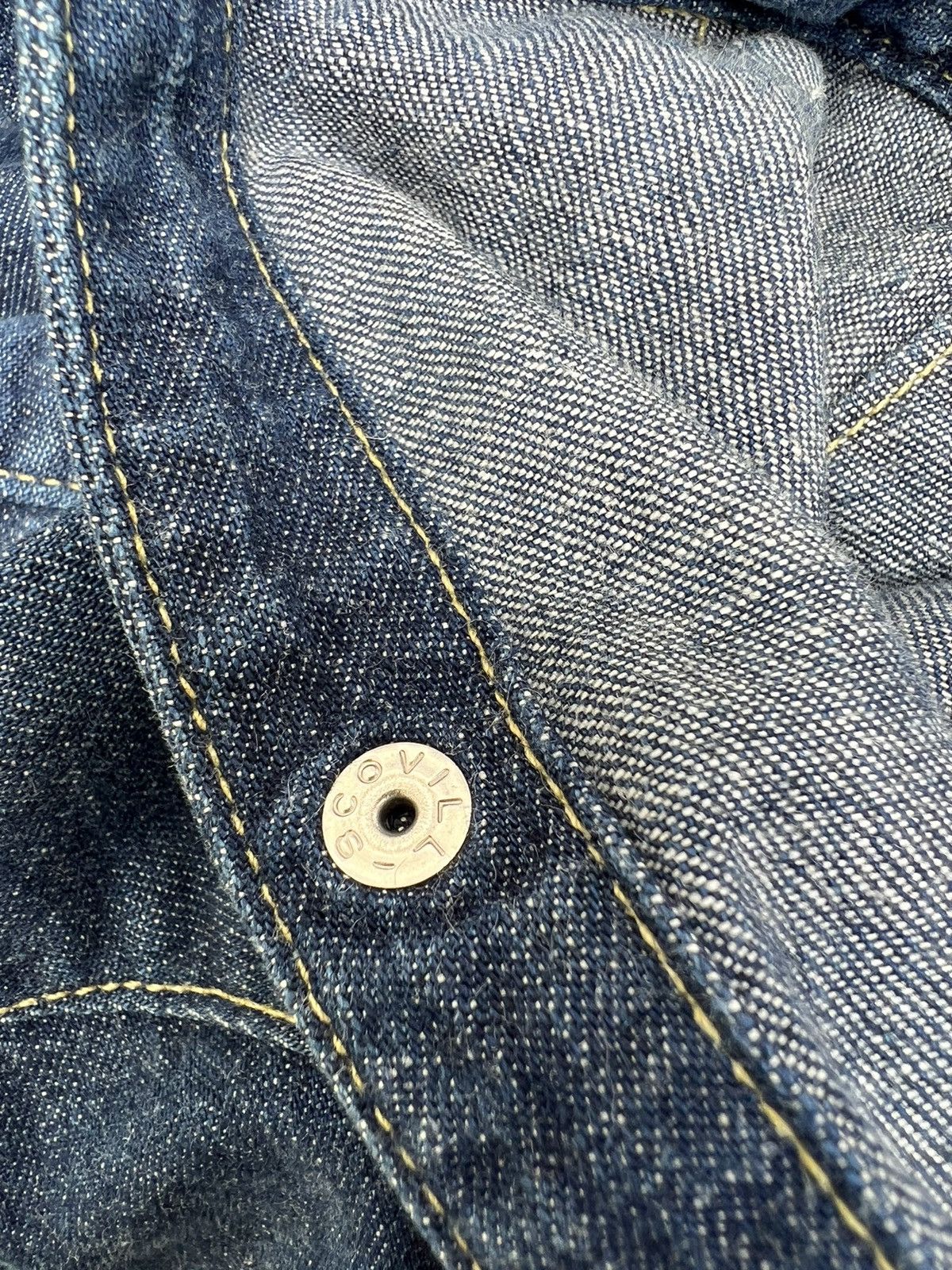 Levi's Vintage Clothing × Vintage Vintage 2000 LVC Levi’s Short Horn Denim Western Shirt Size US M / EU 48-50 / 2 - 23 Thumbnail