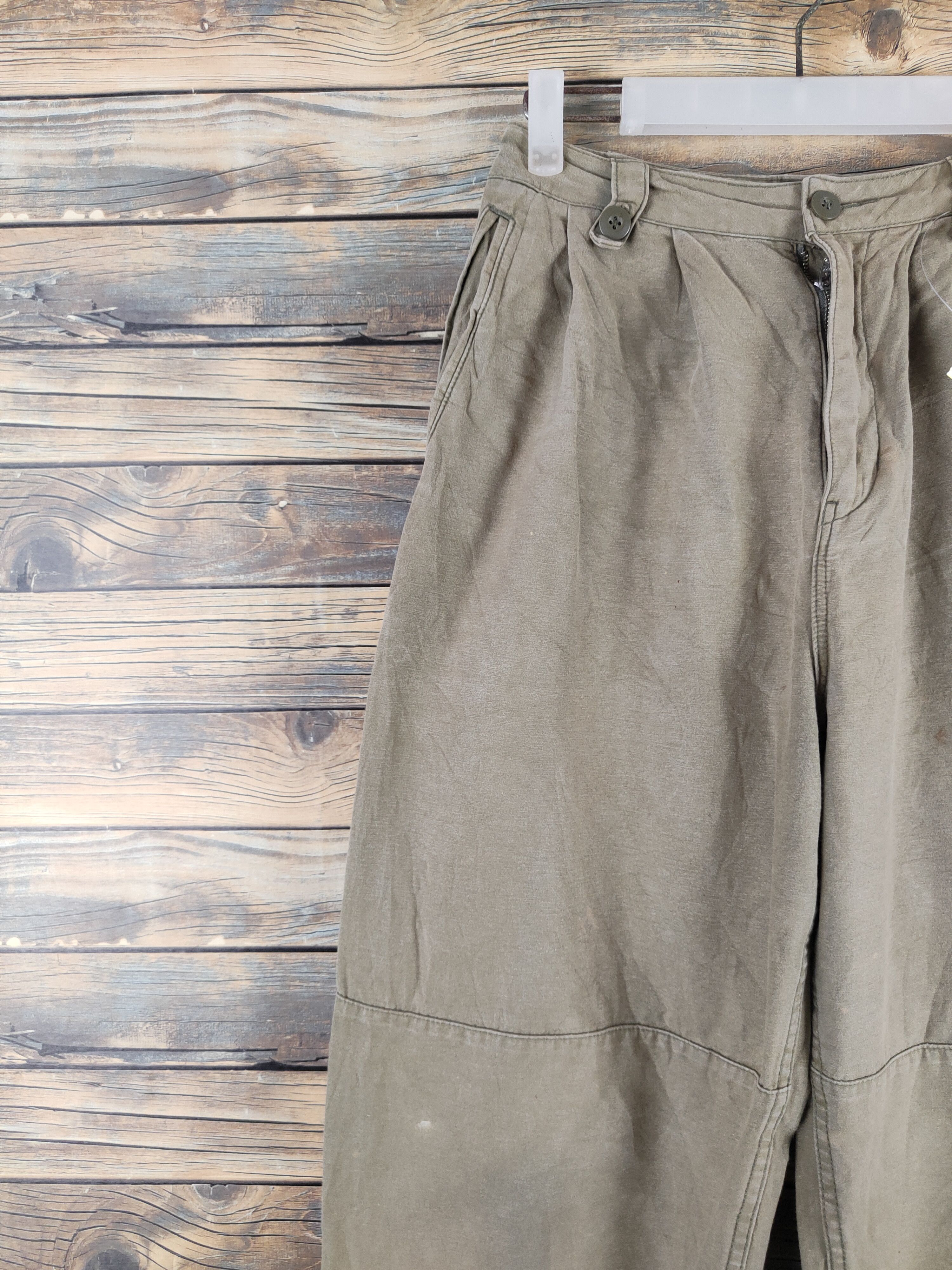 Japanese Brand Ungrid Green Faded Multipocket Tactical Cargo Pants #W2208 Size US 26 / EU 42 - 3 Thumbnail