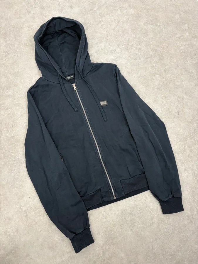 Dolce & Gabbana 2010s Dolce & Gabbana Navy Zip-up Hoodie Size US M / EU 48-50 / 2 - 4 Thumbnail
