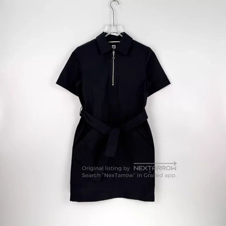 Hermes Hermes Black Half-Zip Short Sleeve Dress with Belt Size XS / US 0-2 / IT 36-38 - 3 Thumbnail