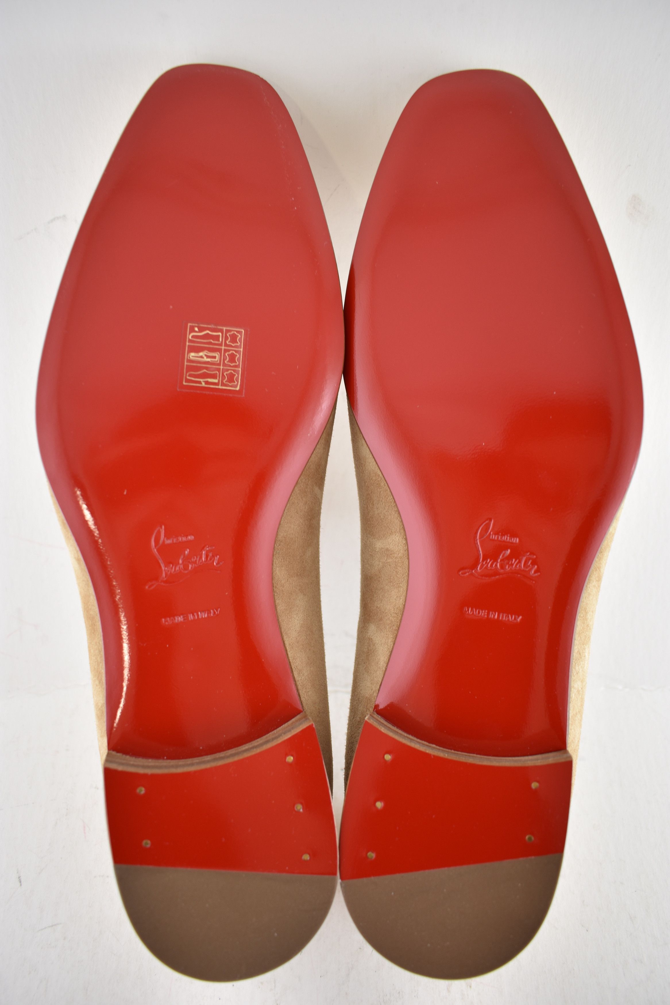 Christian Louboutin Mens Dandelion Flat Lionne Beige Suede Dress Loafer 44 11 Size US 11 / EU 44 - 14 Thumbnail