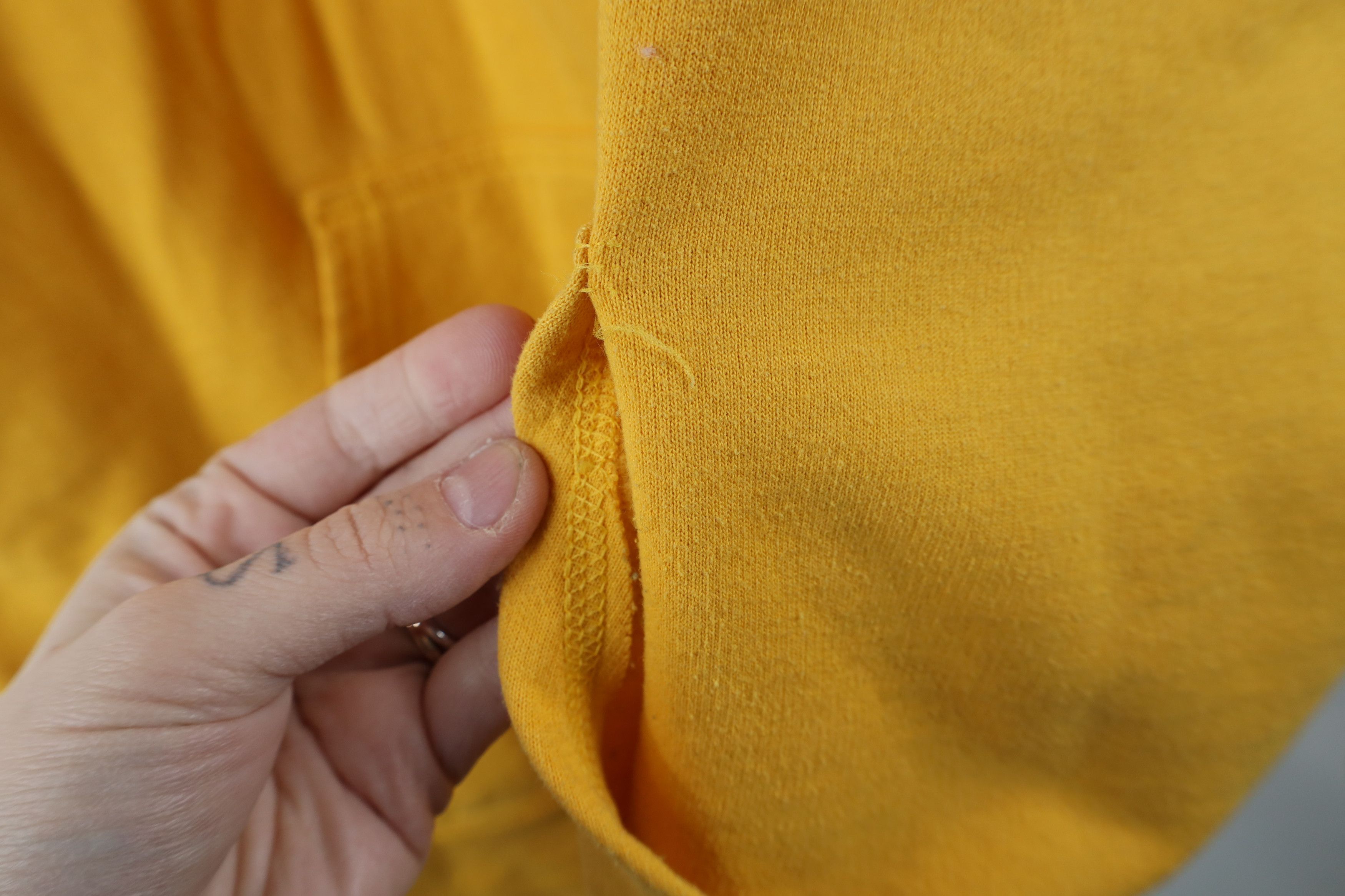 Champion × Vintage Vintage Champion Monochrome Logo Hoodie Sweatshirt Yellow Size US XL / EU 56 / 4 - 8 Thumbnail
