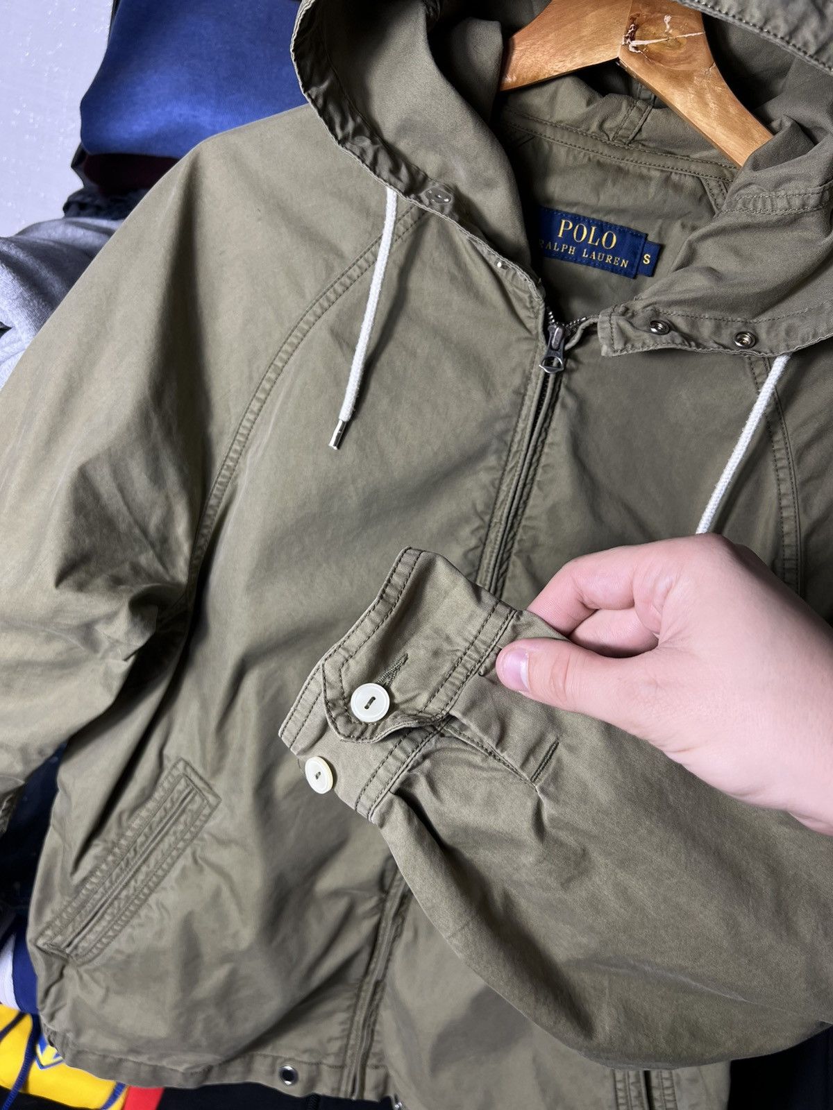 Polo Ralph Lauren 🧥 Polo Ralph Lauren Lightweight Hooded Jacket Olive Green Size US S / EU 44-46 / 1 - 13 Thumbnail