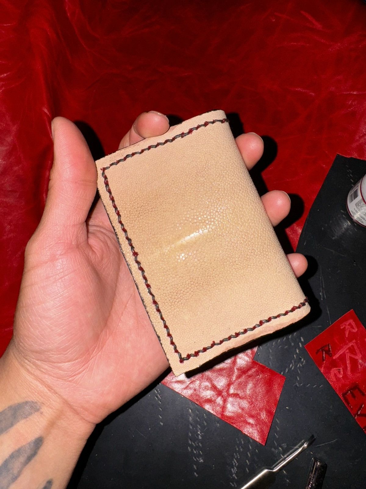 Designer “Skin-Crawling” Leather Wallet Size ONE SIZE - 6 Thumbnail