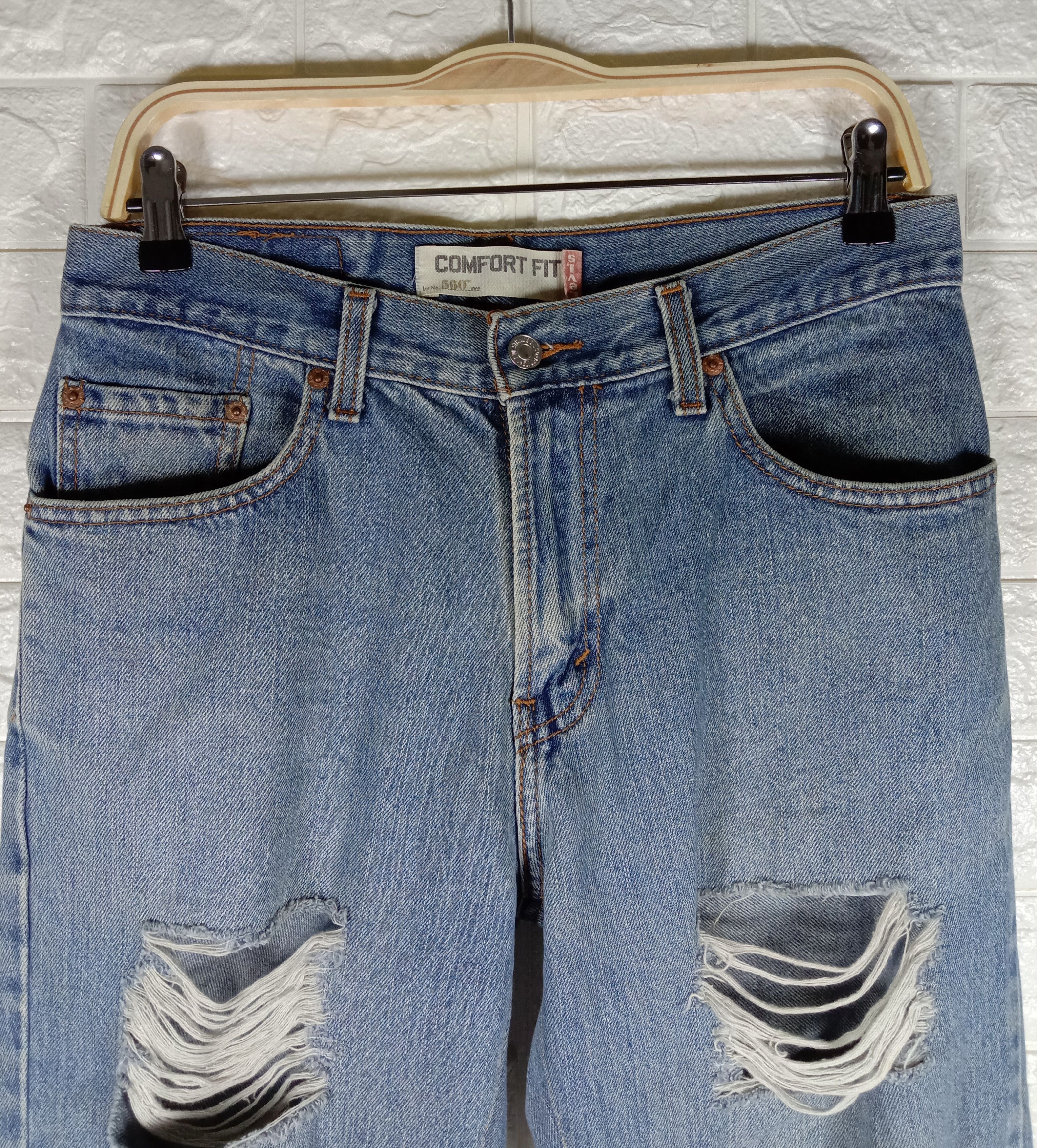 Levi's Vintage Levi's 560 Ripped Jeans Distressed Denim Size US 30 / EU 46 - 2 Thumbnail