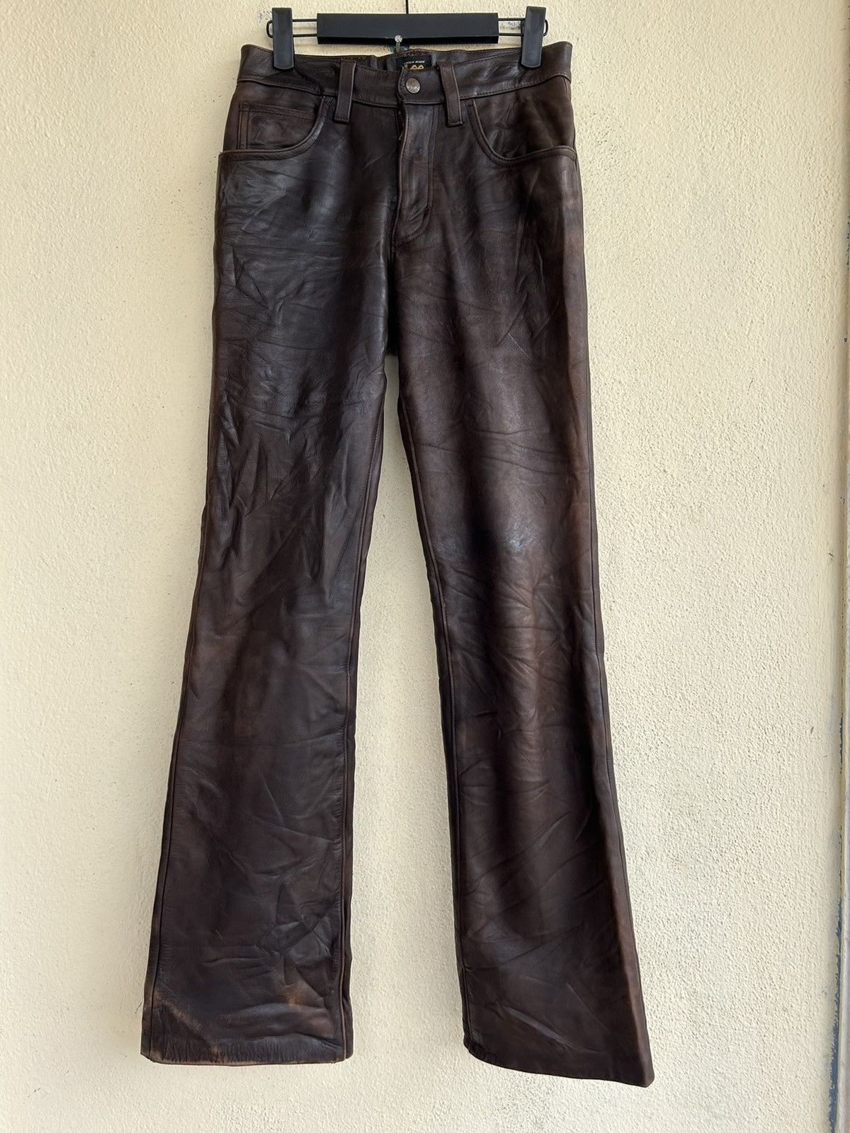 Genuine Leather × Lee Lee Riders Sanforized Boot Cut Leather Pant Size US 28 / EU 44 - 3 Thumbnail