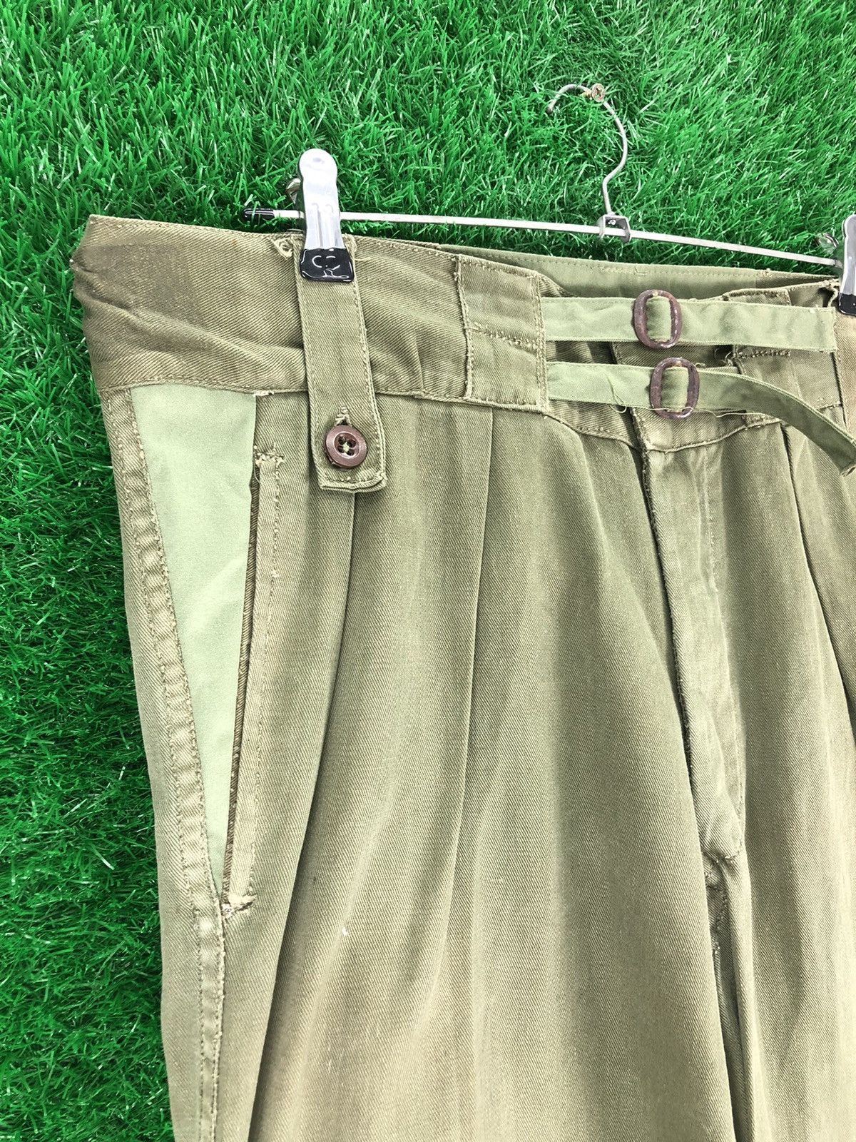 Ghurka Vintage 60's Gurkha Trouser British Army Double Buckle Pants Size US 35 - 2 Thumbnail