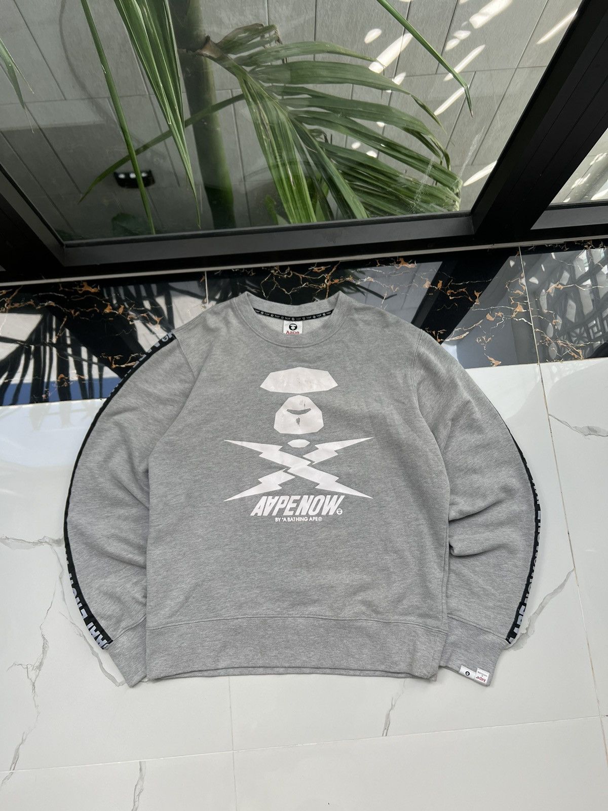 Aape × Vintage AAPE NOW BY BATHING APE RETRO Y2K CREWNECK BIG LOGO LAMPAS Size US XL / EU 56 / 4 - 1 Thumbnail
