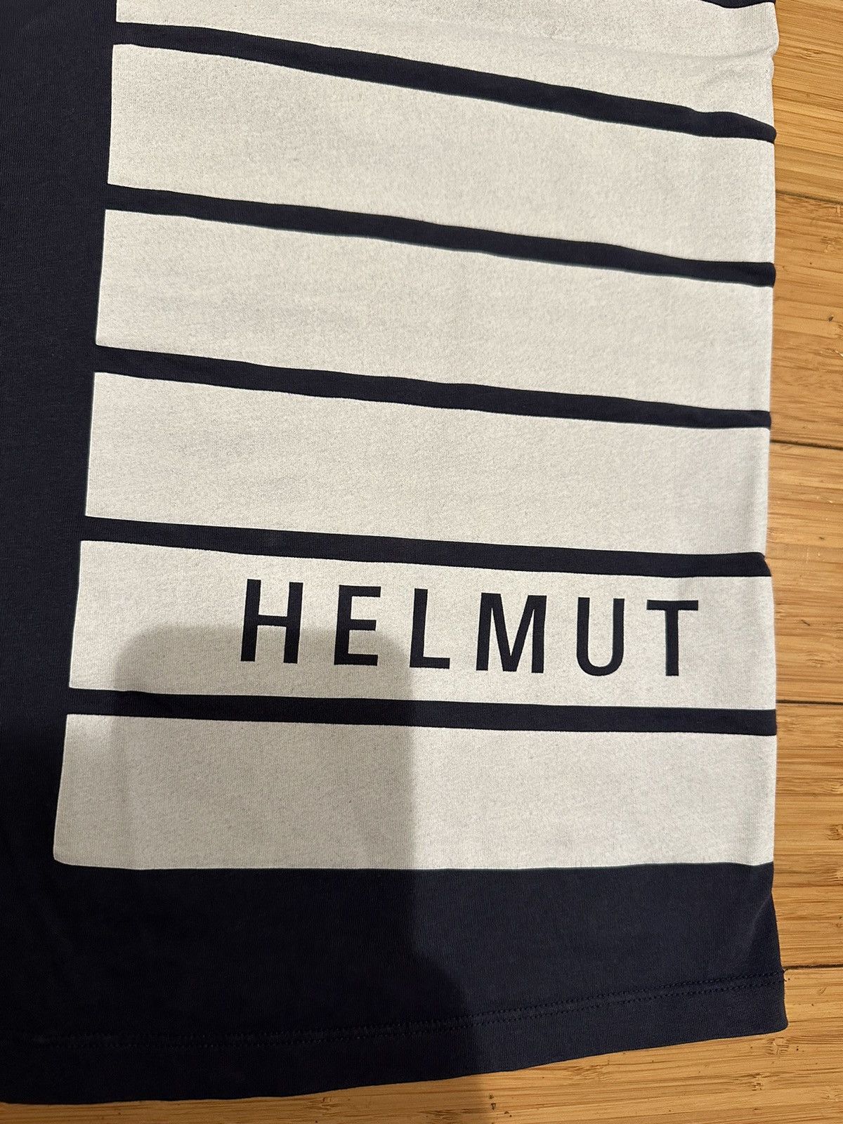 Helmut Lang Men's Helmut Lang Logo Stripe T-Shirt Size XL Size US S / EU 44-46 / 1 - 9 Thumbnail