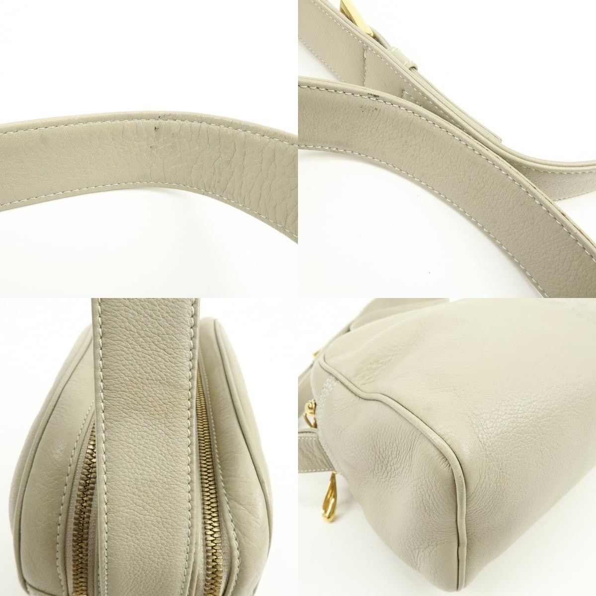 Loewe Loewe Anagram Leather Crossbody Bag Cream Size ONE SIZE - 4 Thumbnail