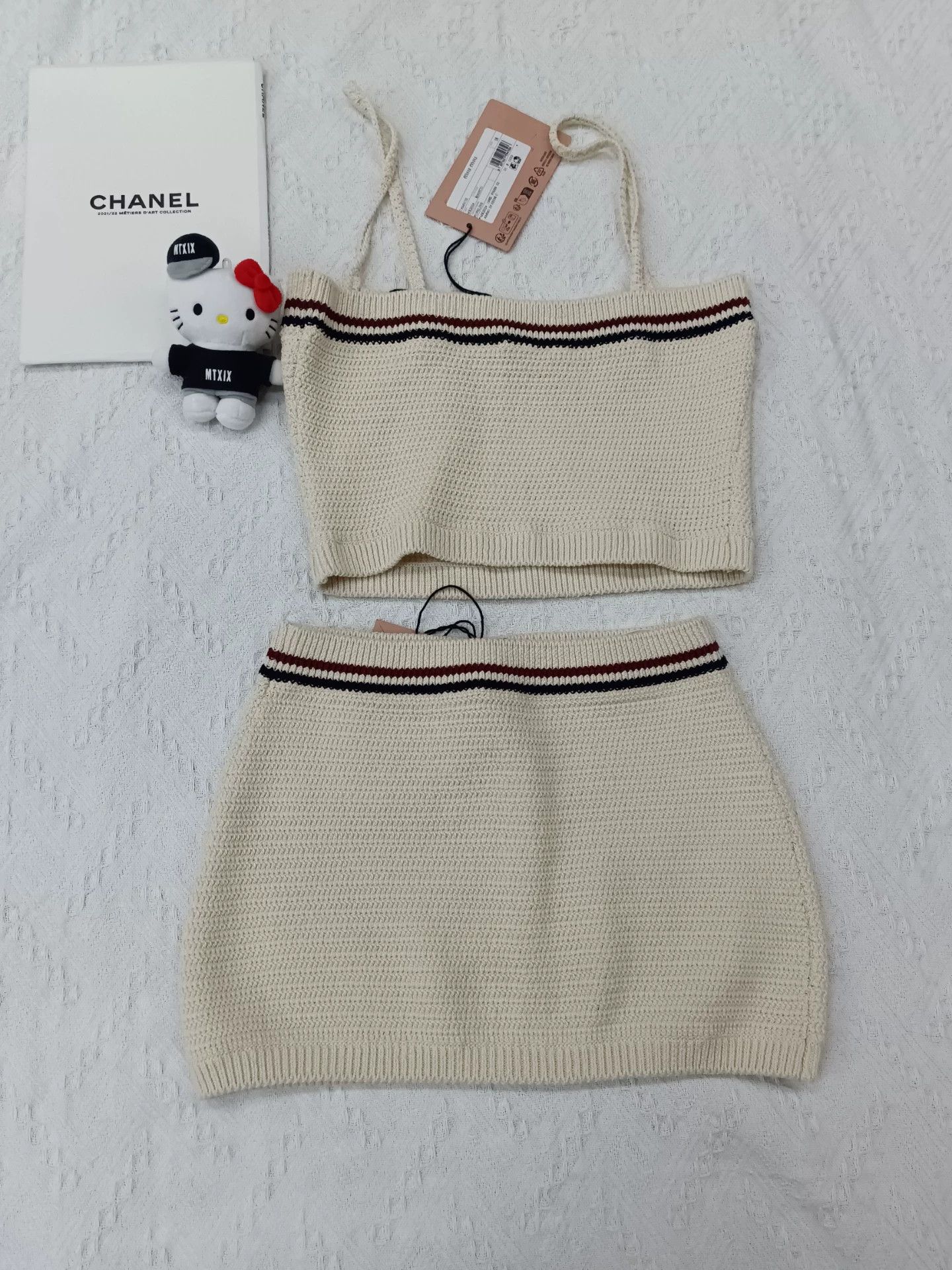 Miu Miu MIU MIU Knit Camisole & Skirt Set Size 38/36 New with tags Size XS / US 0-2 / IT 36-38 - 4 Thumbnail