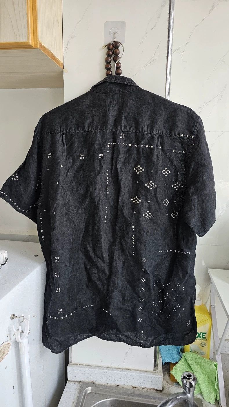 Kapital Kapital 21-year-old black linen short-sleeved shirt 2505-Ne Size US L / EU 52-54 / 3 - 2 Thumbnail