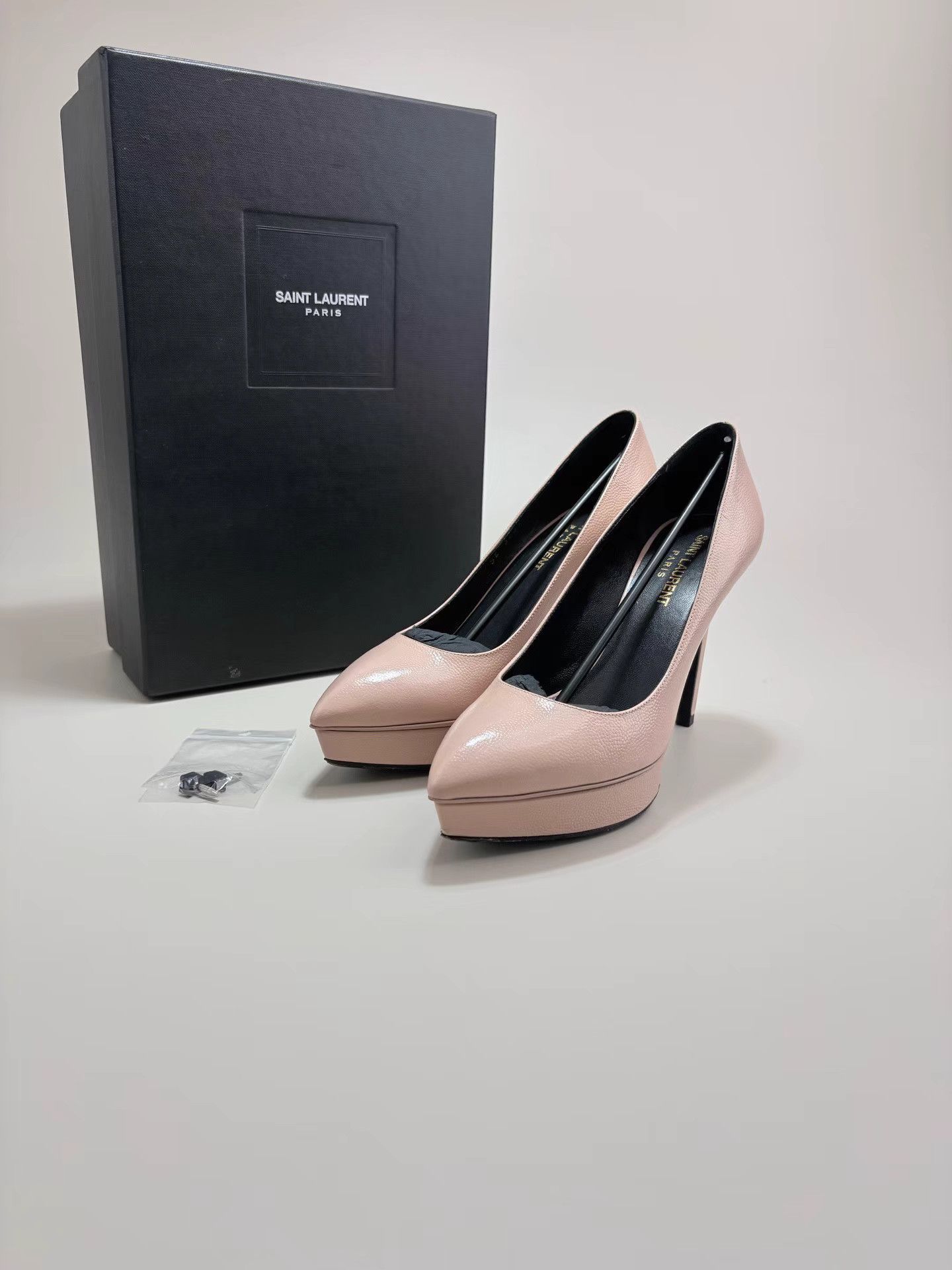 Saint Laurent Paris Saint Laurent SLP Nude Pink High Heels K1 Size US 6.5 / IT 36.5 - 1 Thumbnail