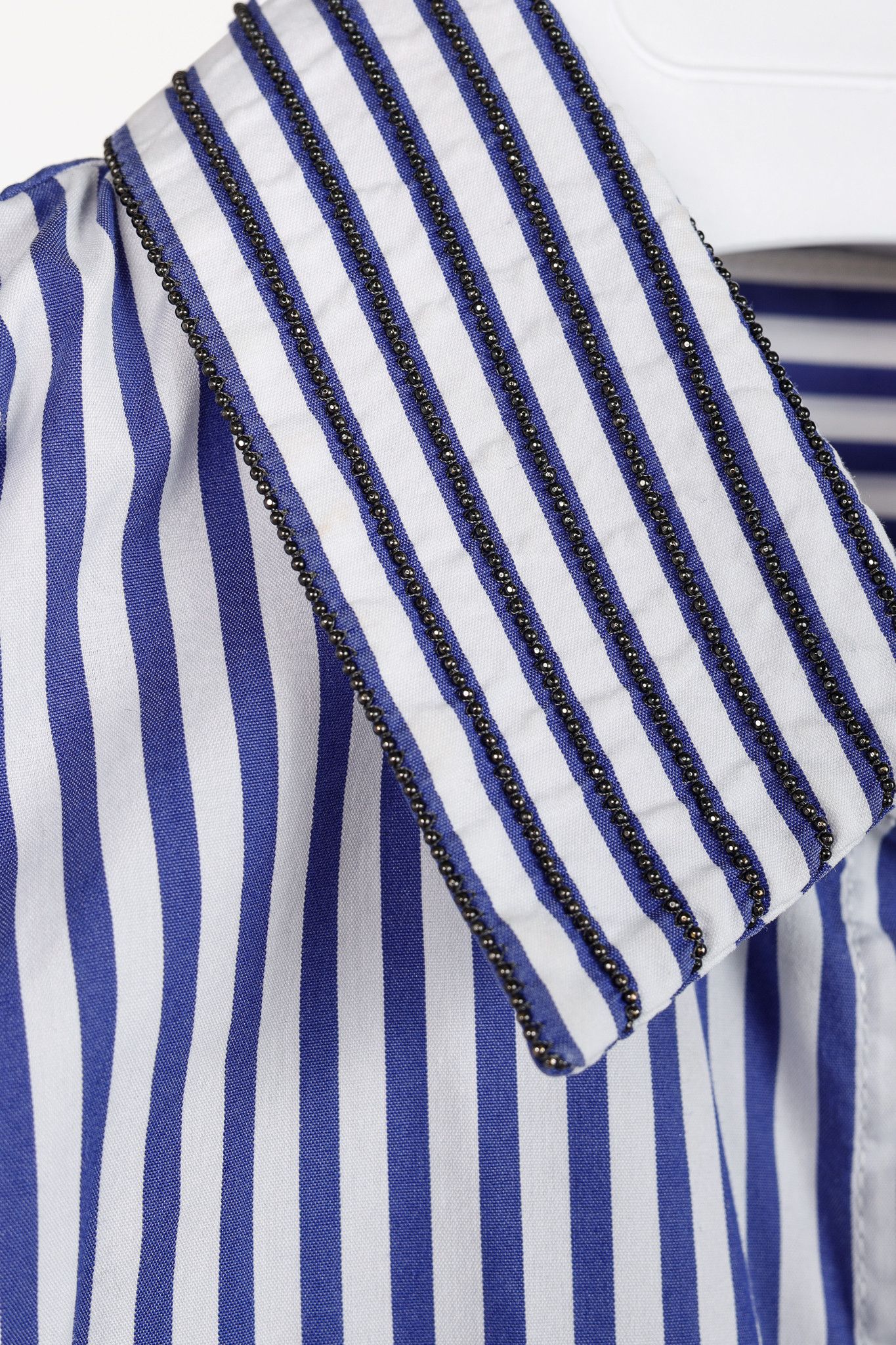 Brunello Cucinelli Brunello Cucinelli AW/16 Striped Monili-Bead Shirt Size M / US 6-8 / IT 42-44 - 6 Thumbnail