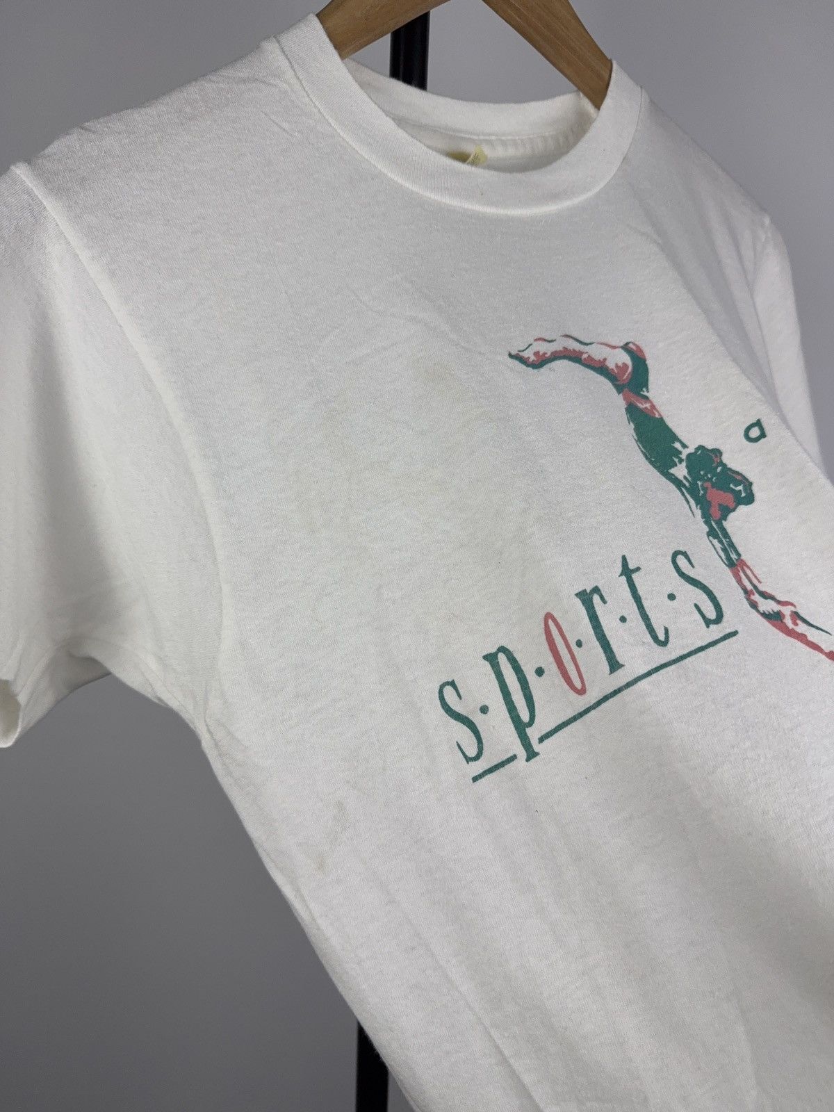 Vintage Vintage Acrobatics Tee – Made in USA, Rare Gymnast Art Shirt Size US S / EU 44-46 / 1 - 7 Thumbnail