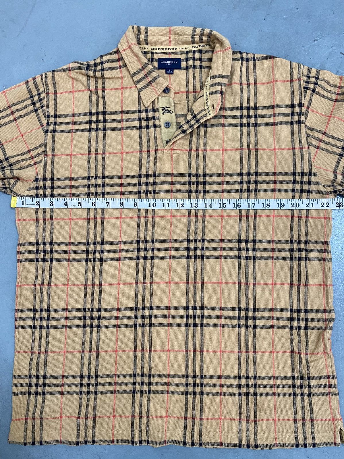 Burberry VTG BURBERRY NOVA CHECK POLO TEE Size US XL / EU 56 / 4 - 7 Thumbnail