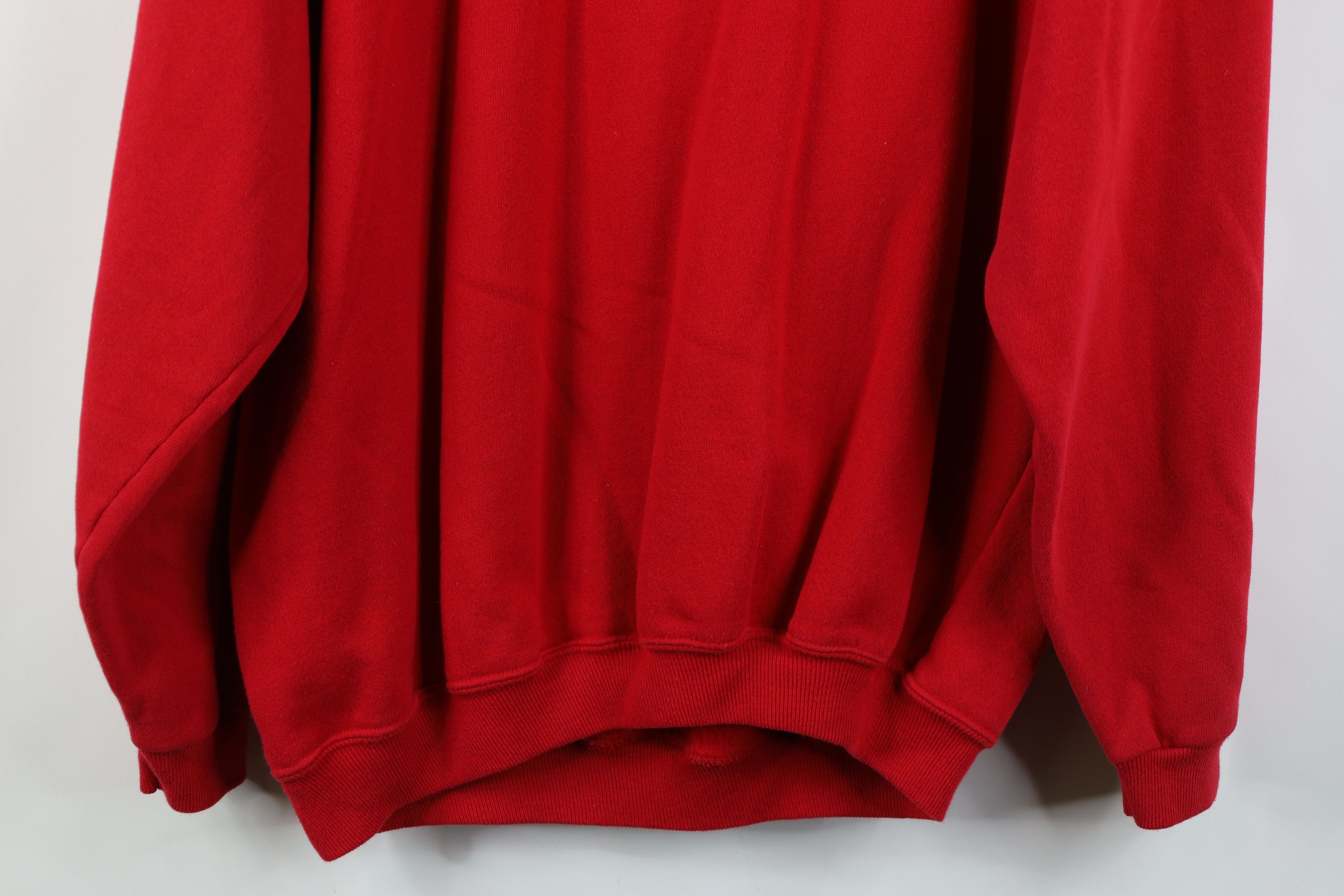 Hanes Vintage 80s 90s Hanes Pullover Henley Sweatshirt Red USA Size US XL / EU 56 / 4 - 11 Thumbnail