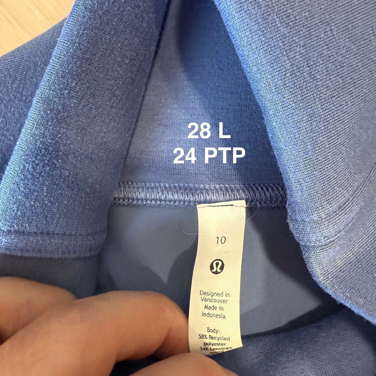 Lululemon Lululemon Modal Blend Turtleneck Tunic 10 Blue Workout Comfy Size L / US 10 / IT 46 - 7 Thumbnail