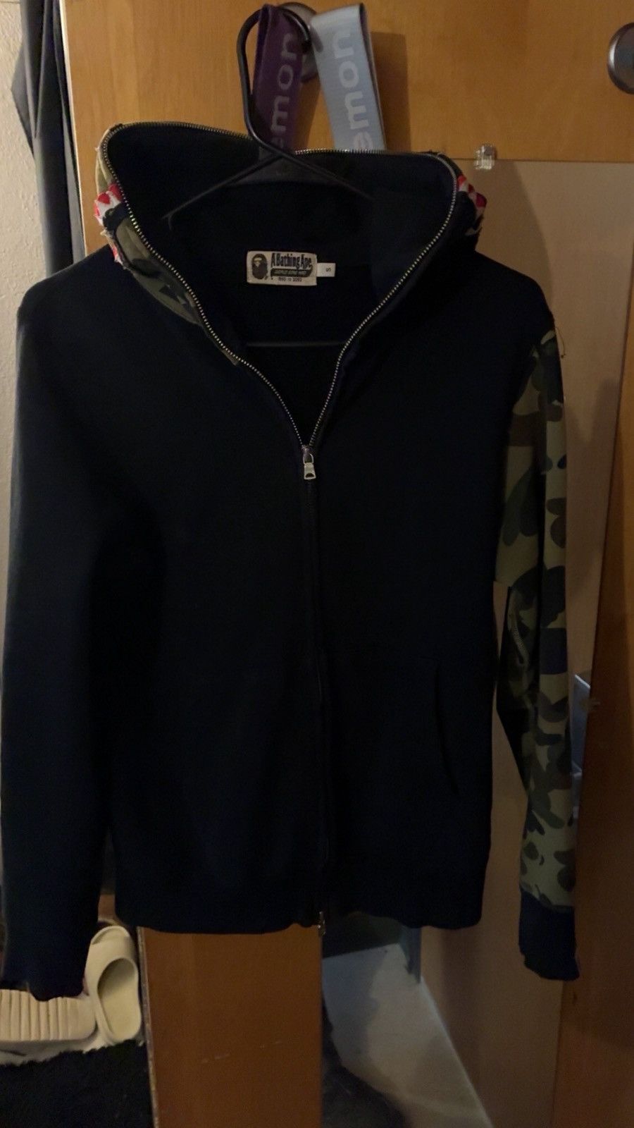 Bape BAPE Shark Full Zip Hoodie Camo Hood Size US S / EU 44-46 / 1 - 1 Thumbnail