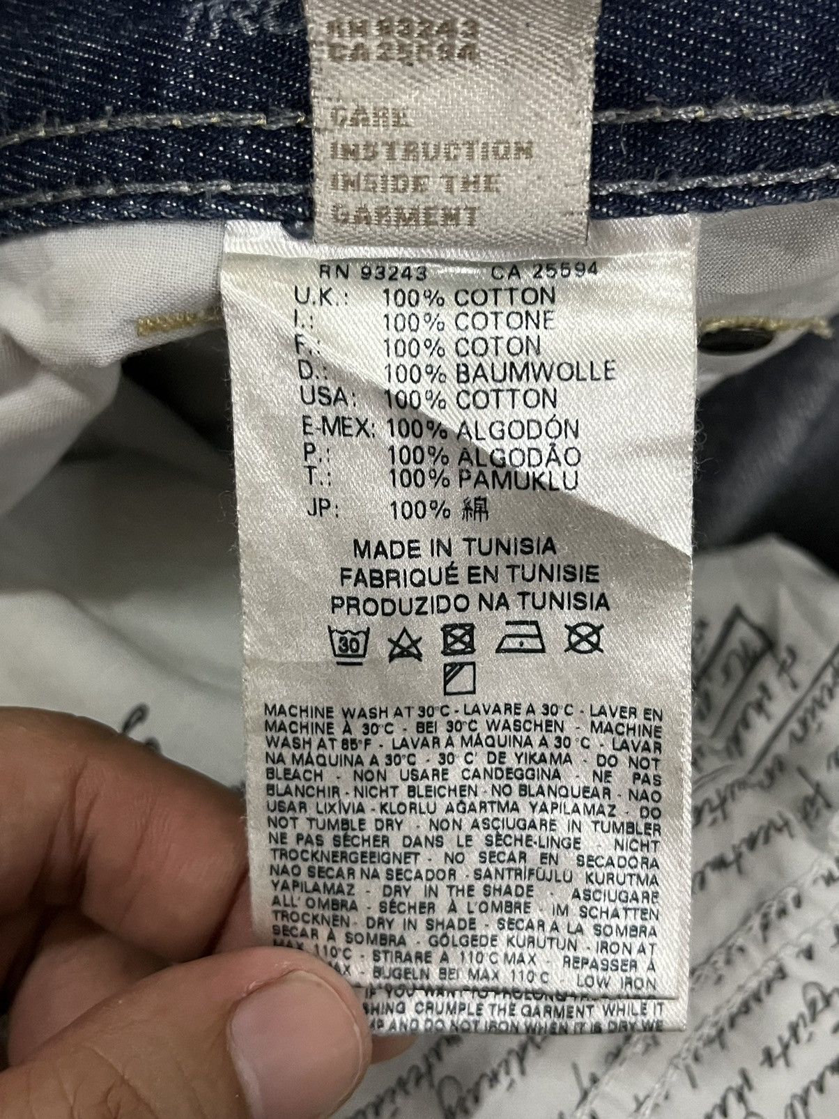 Diesel Vintage Diesel “Waykee” Regular Straight Distress Blue Jeans Size US 34 / EU 50 - 15 Thumbnail
