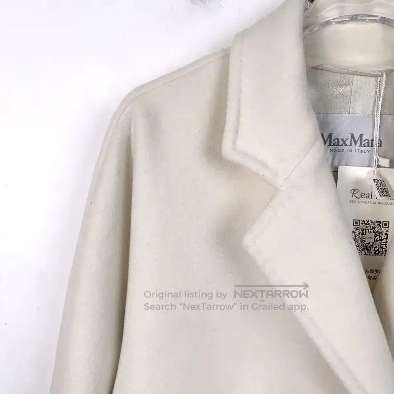 Max Mara MaxMara Cream Wool Women's Coat . Size XS / US 0-2 / IT 36-38 - 3 Thumbnail