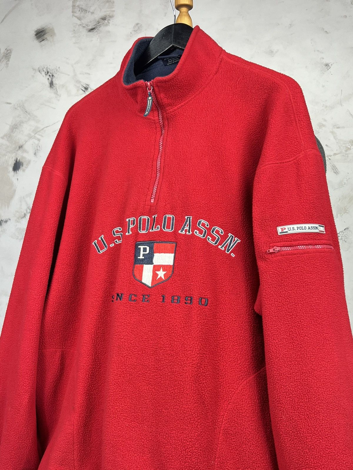 U.S. Polo Assn. Vintage U.S Polo Assn. Fleece Jacket Size L - XL Size US L / EU 52-54 / 3 - 2 Thumbnail