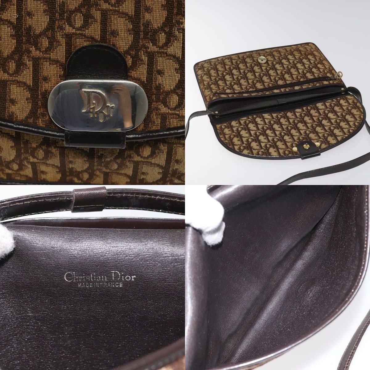 Dior DIOR Trotter Canvas Shoulder Bag Brown Size ONE SIZE - 11 Thumbnail