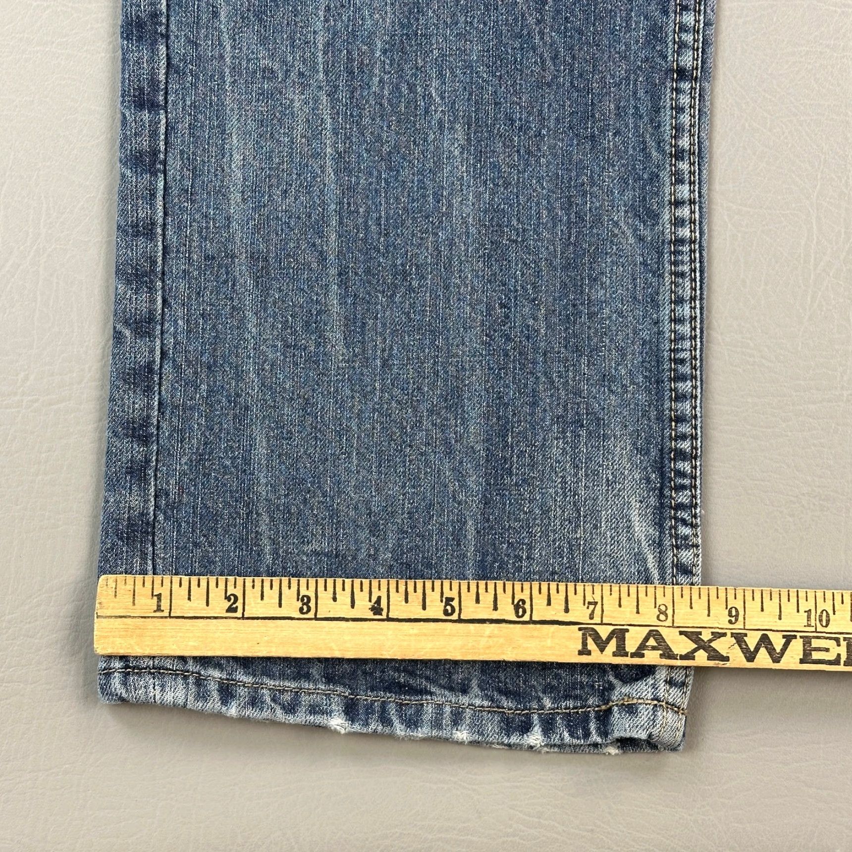 Vintage VINTAGE YASO Jeans Mens 34x33 Blue Straight Distressed Embroidered Pocket Y2K Jeans Size US 34 / EU 50 - 5 Thumbnail