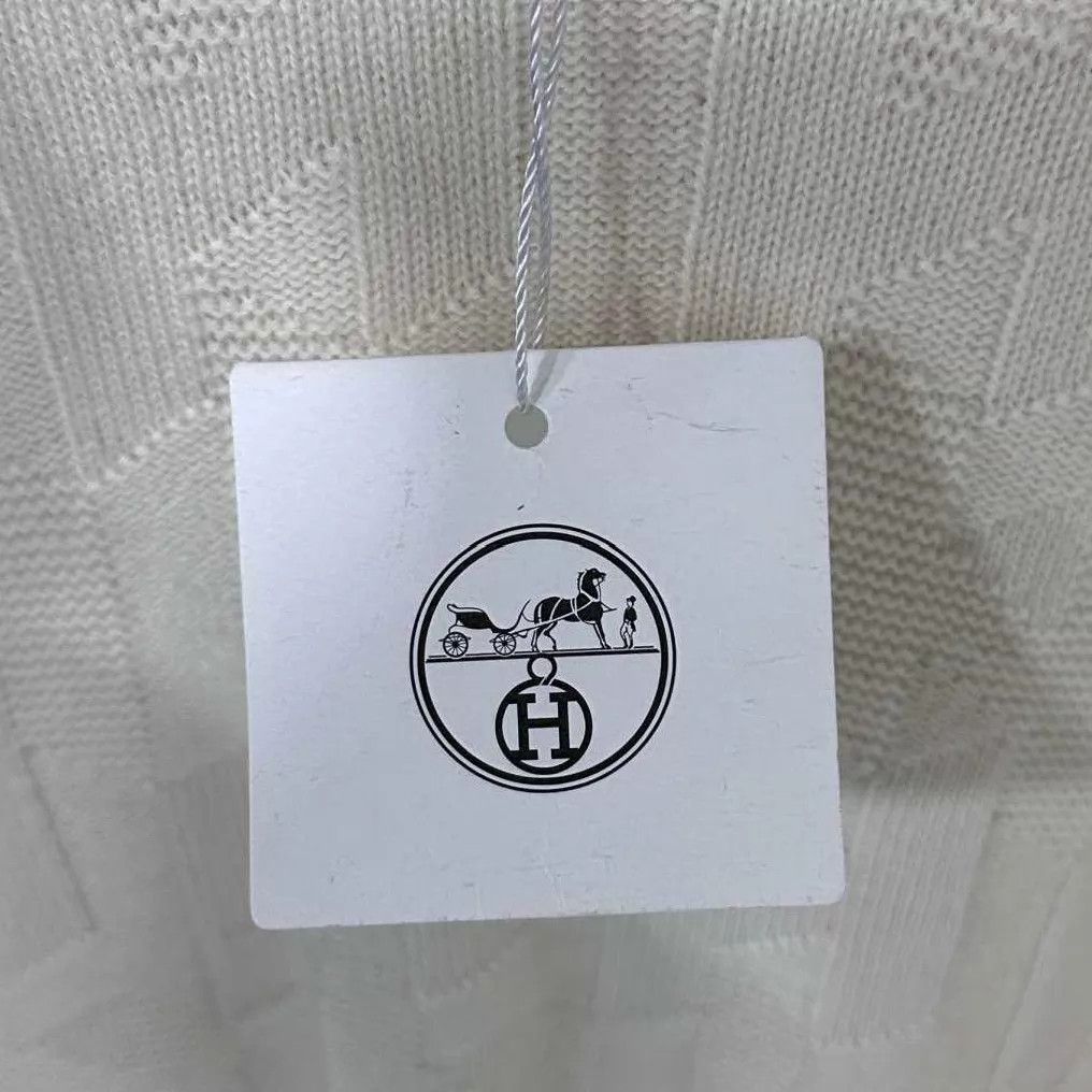 Hermes HERMES cream wool twill H sweater Size S / US 4 / IT 40 - 5 Thumbnail