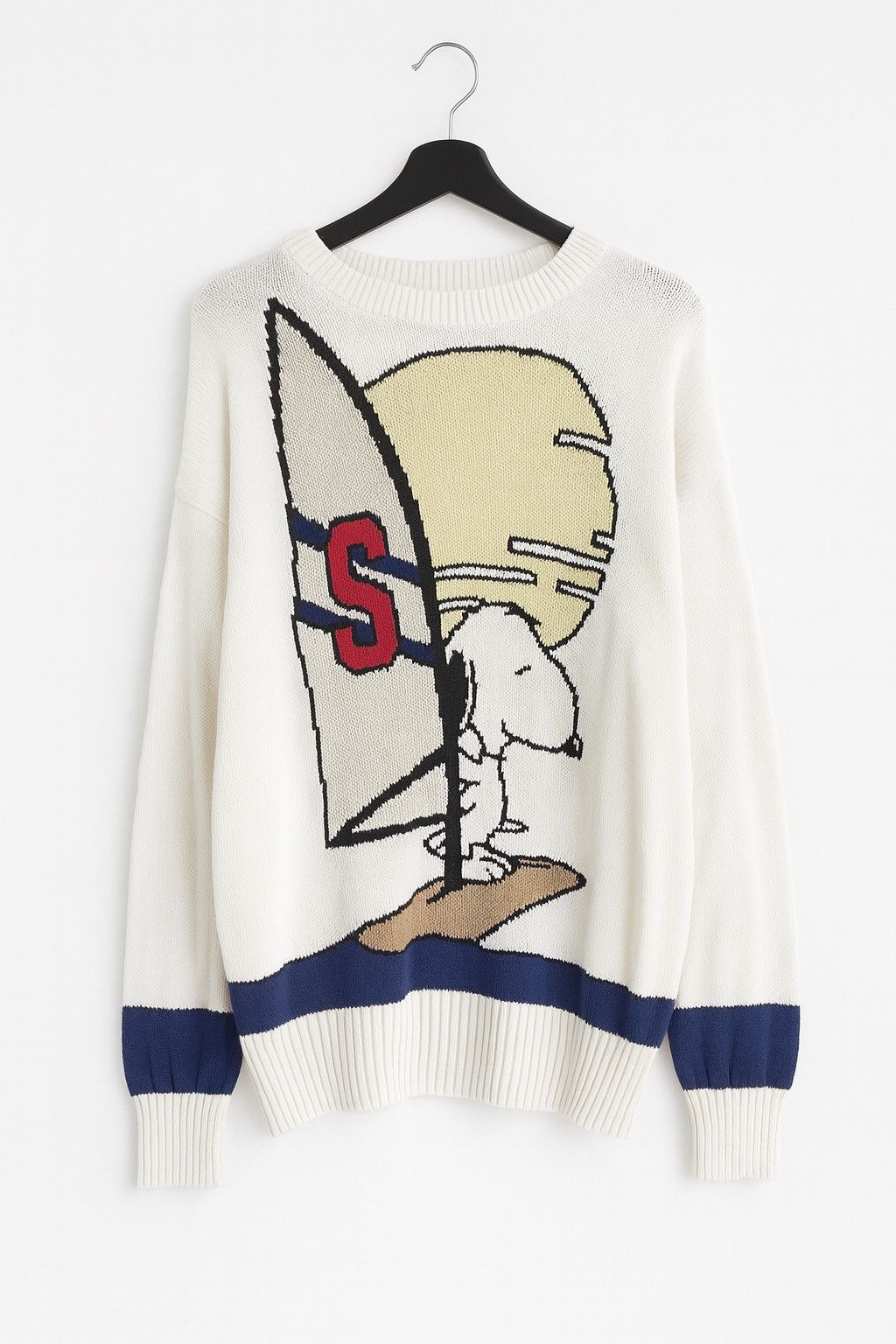 Vintage 1980s Snoopy Windsurfing Sweater by Bill Diffort