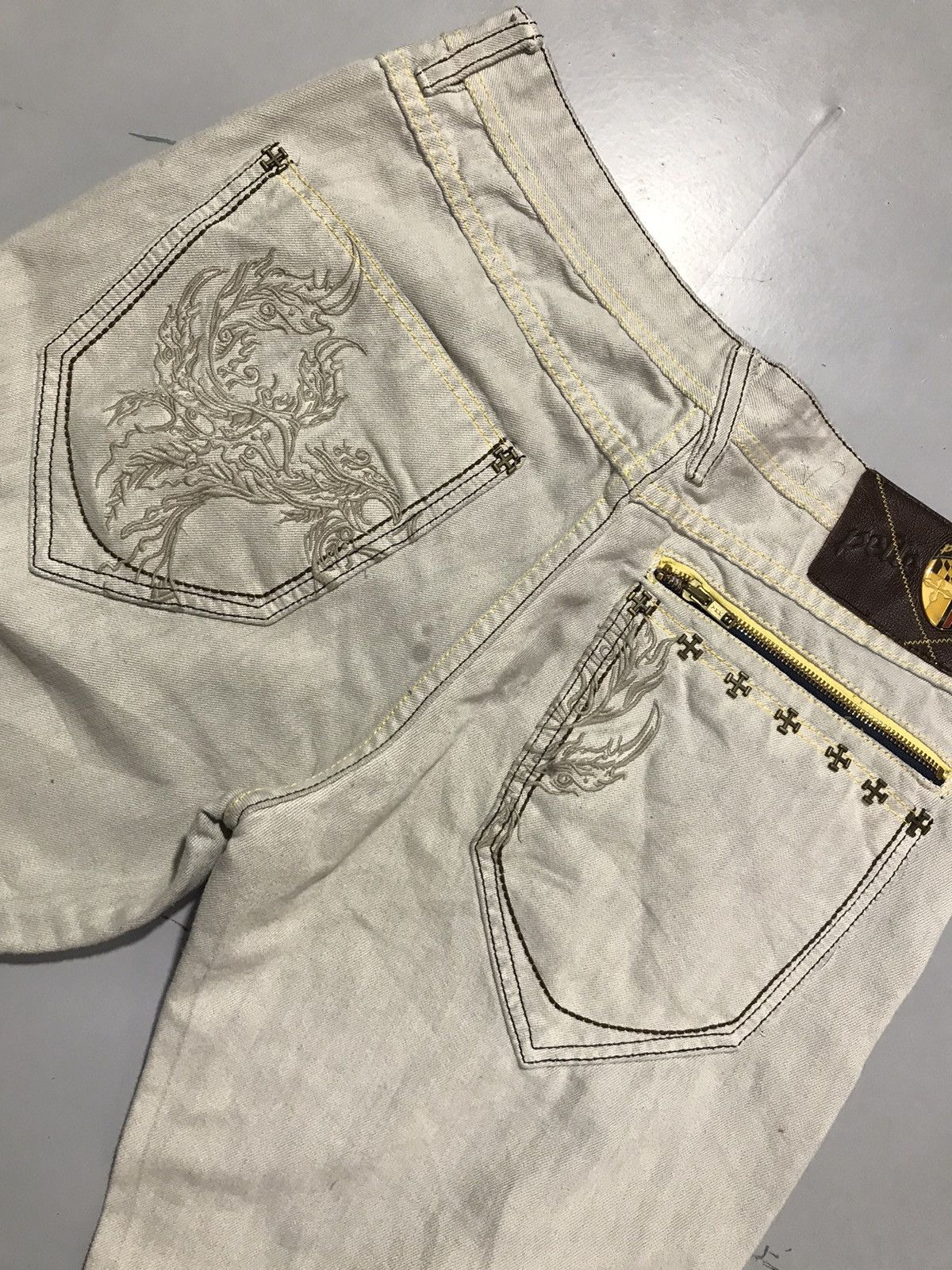 Pelle Pelle Vintage pelle pelle embroidered denim Size US 34 / EU 50 - 11 Thumbnail